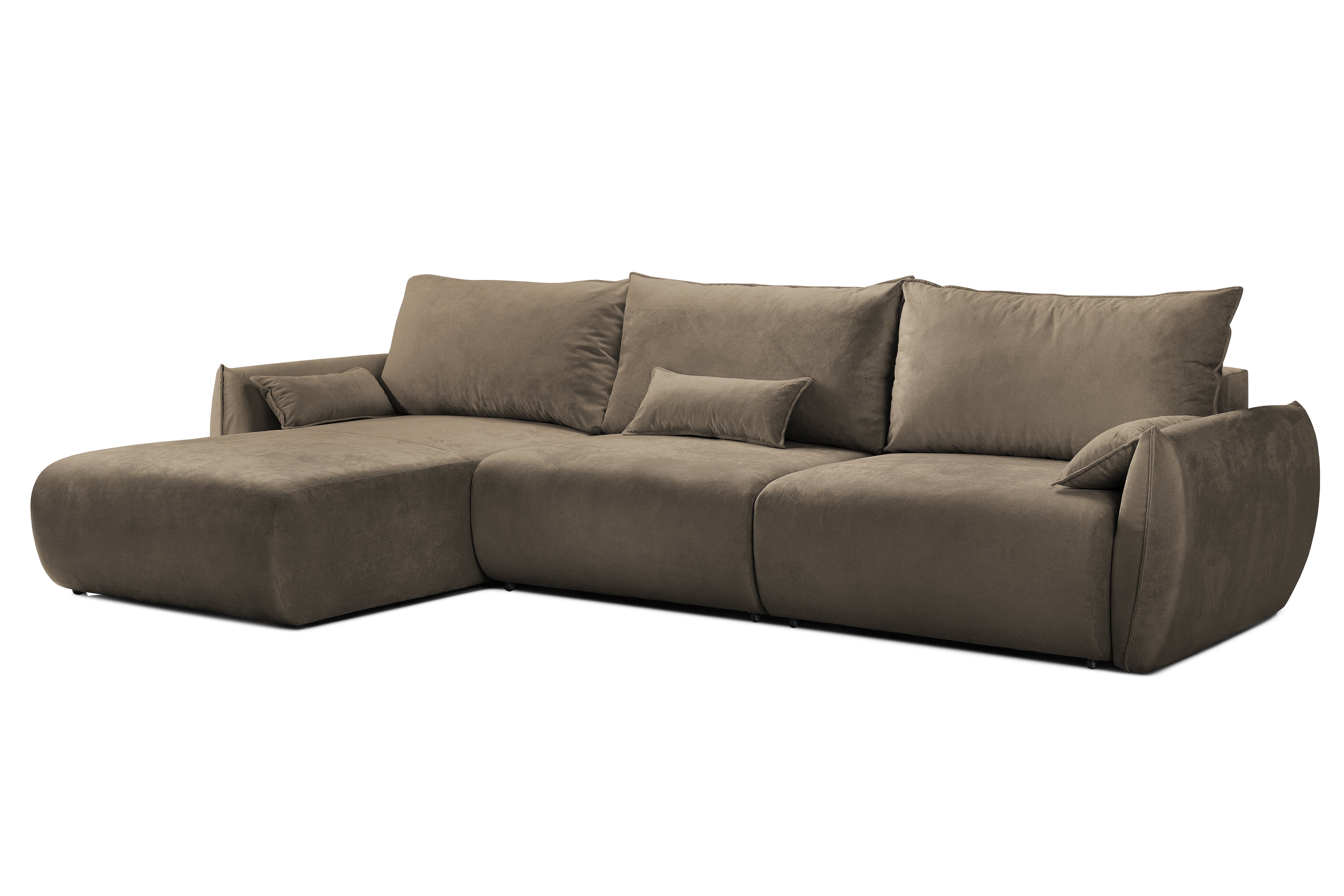 Colțar Extensibil OSAKA, cu 2 lăzi depozitare, șezlong interschimbabil, 338x190x87 cm, #color_Cafe-Havana