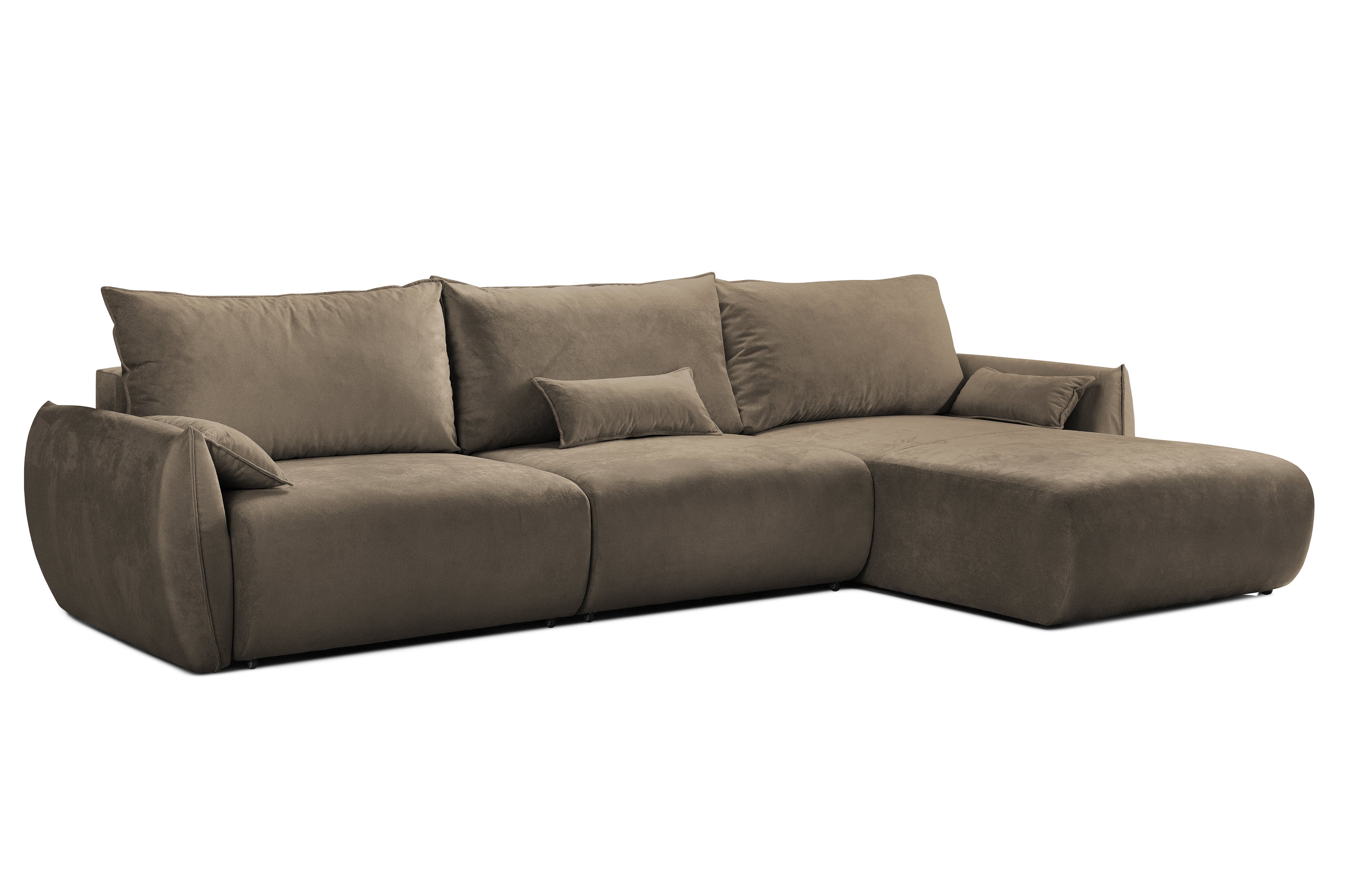 Colțar Extensibil OSAKA, cu 2 lăzi depozitare, șezlong interschimbabil, 338x190x87 cm, #color_Cafe-Havana