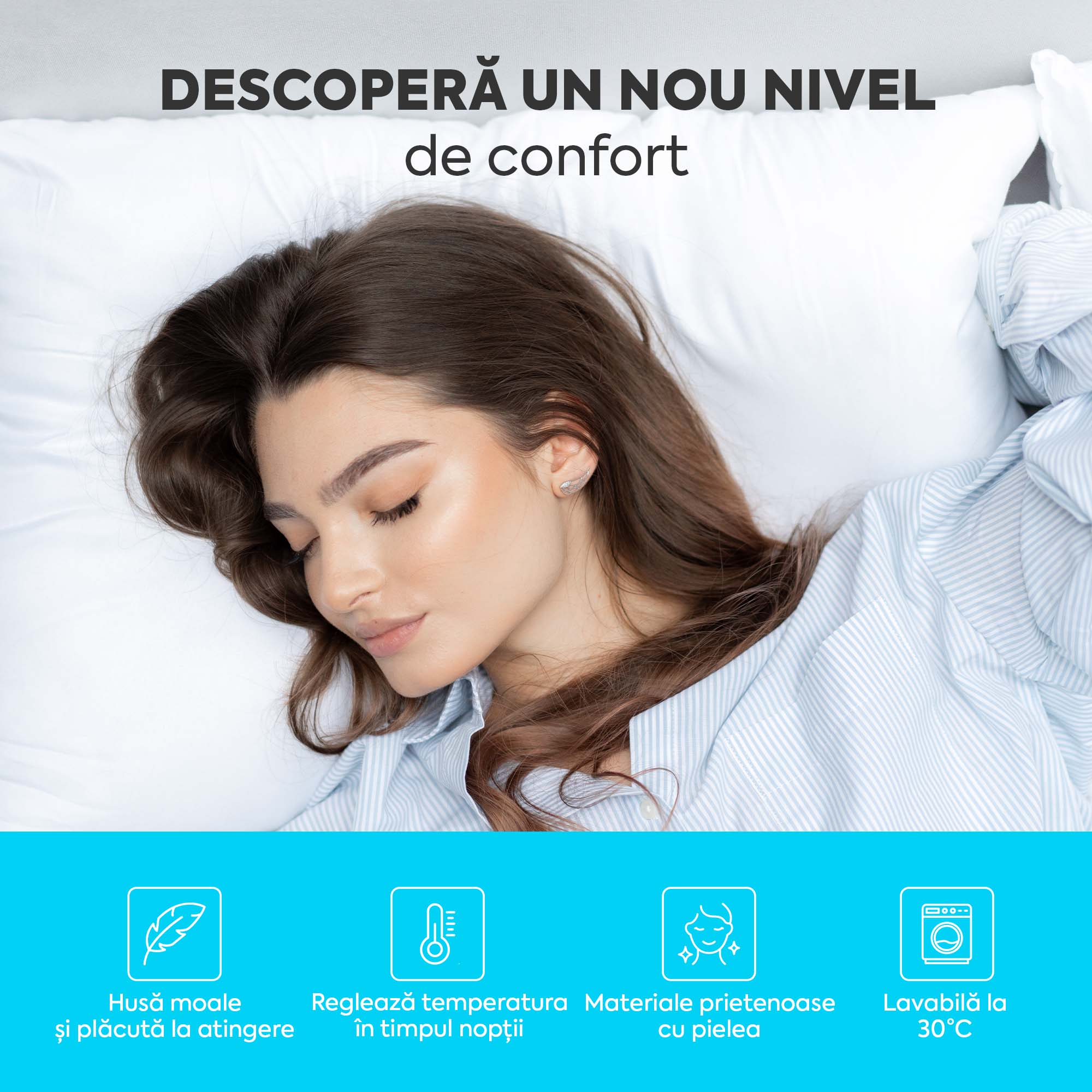 Pernă Comfort cu microfibră, husă microfibră, 50x70 cm-Pernă-Prestige Home-Prestige Home