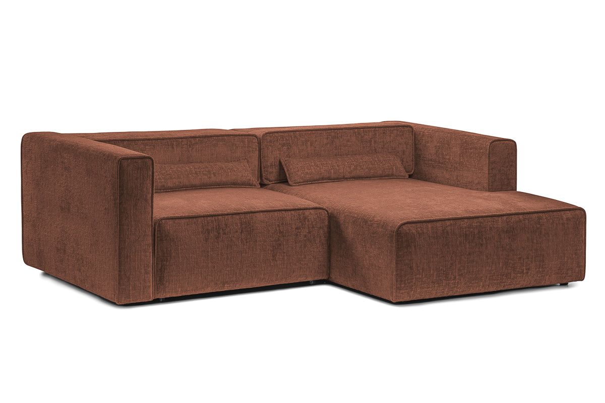 Coltar Extensibil 3 locuri ZANETTO, cu lada de depozitare, 240x160x70 cm, #color_Bordeaux-Onyx