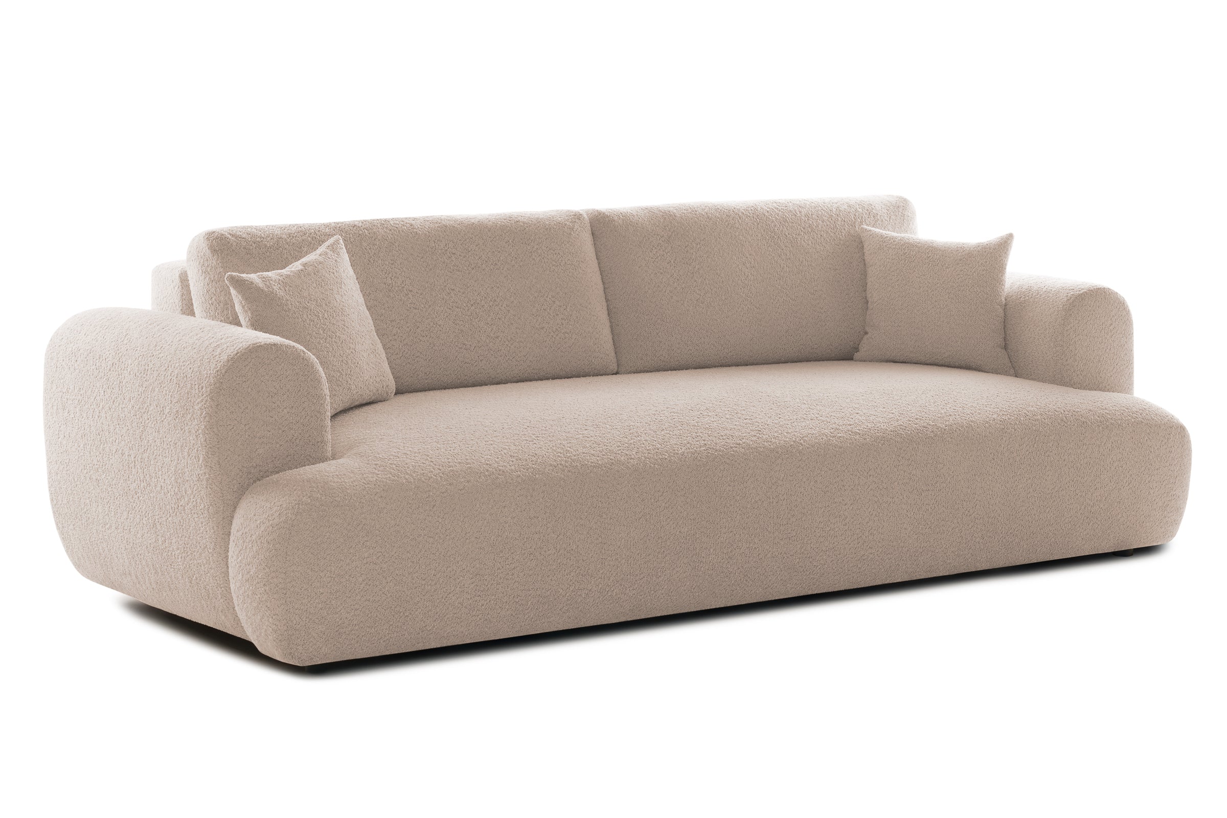 Canapea Extensibilă 3 locuri NOA, cu ladă depozitare, 244x108x80 cm, #color_Crem-Anthology