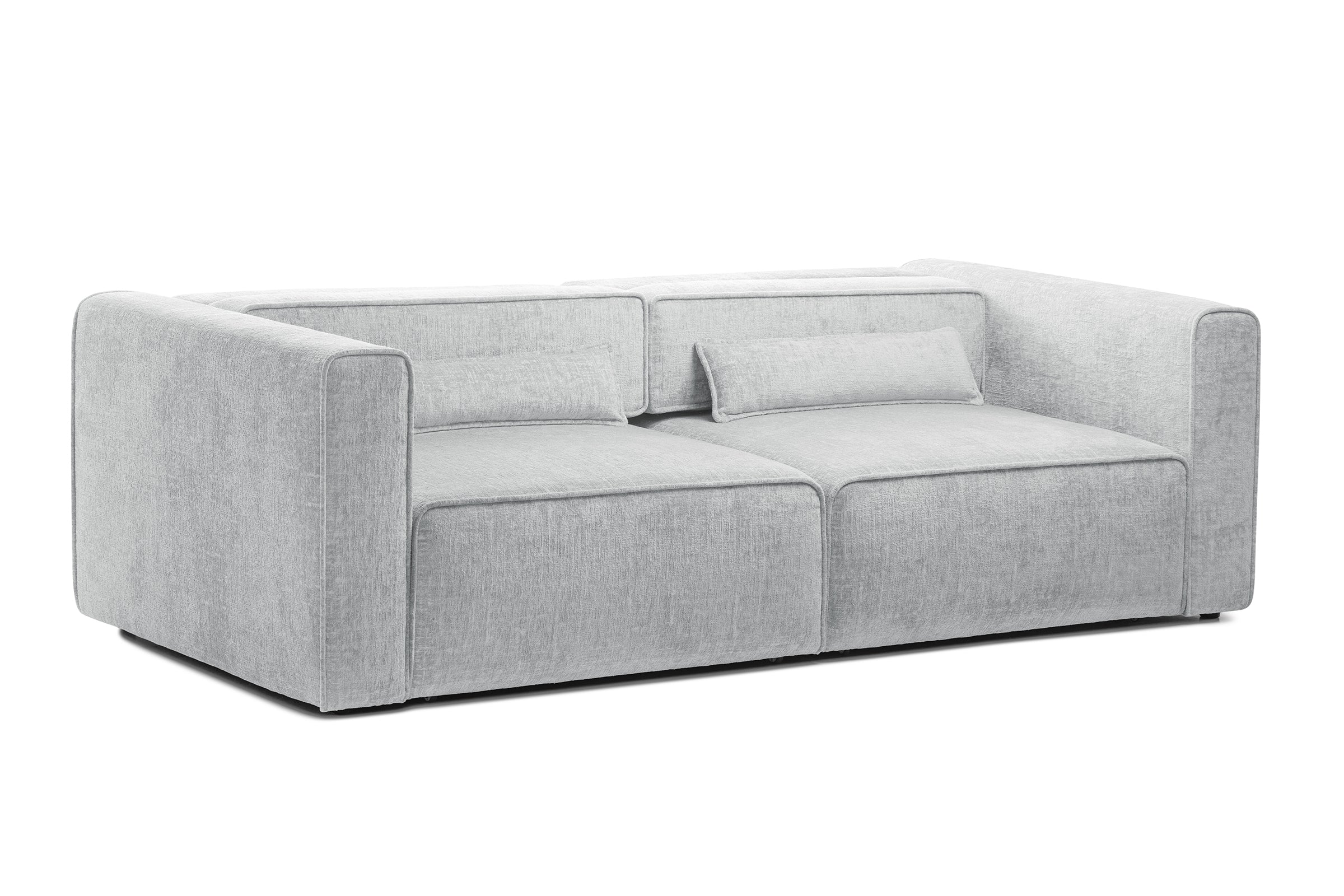 Canapea Extensibilă 3 locuri ZANETTO, cu 2 lăzi depozitare, 240x100x70 cm, #color_Gri-Argintiu-Onyx