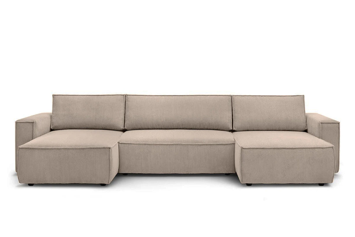 Colțar in formă de U Extensibil CLOUD, cu ladă de depozitare, 384x148x88cm - Prestigehome.ro - Coltar - Prestige - #color_Bej-Zoom