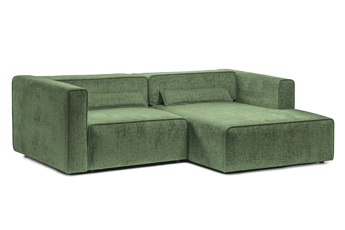 Coltar Extensibil 3 locuri ZANETTO, cu lada de depozitare, 240x160x70 cm, #color_Verde-Onyx