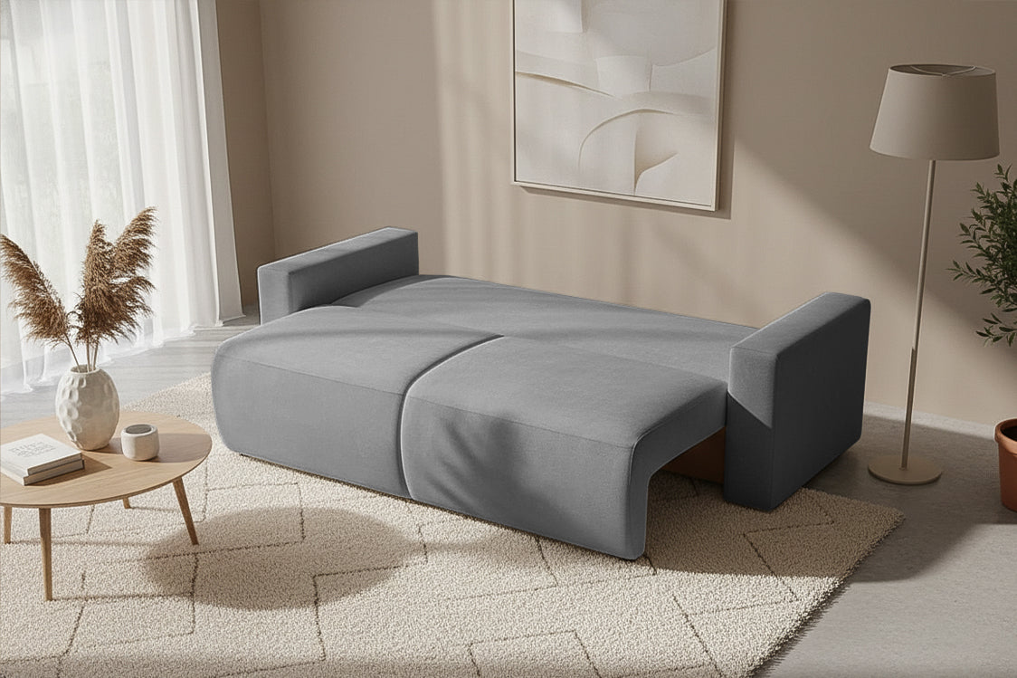 Canapea Extensibilă 3 locuri KENZO, 235x100x93 cm, #color_Gri-Cenusiu-Memphis