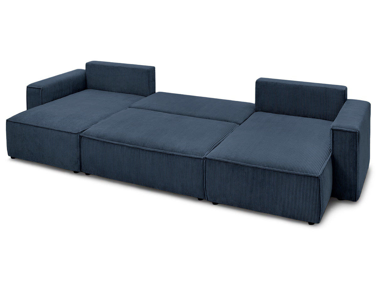 Colțar in formă de U Extensibil CLOUD, cu ladă de depozitare, 384x148x88cm - Prestigehome.ro - Coltar - Prestige - #color_Albastru-Zoom