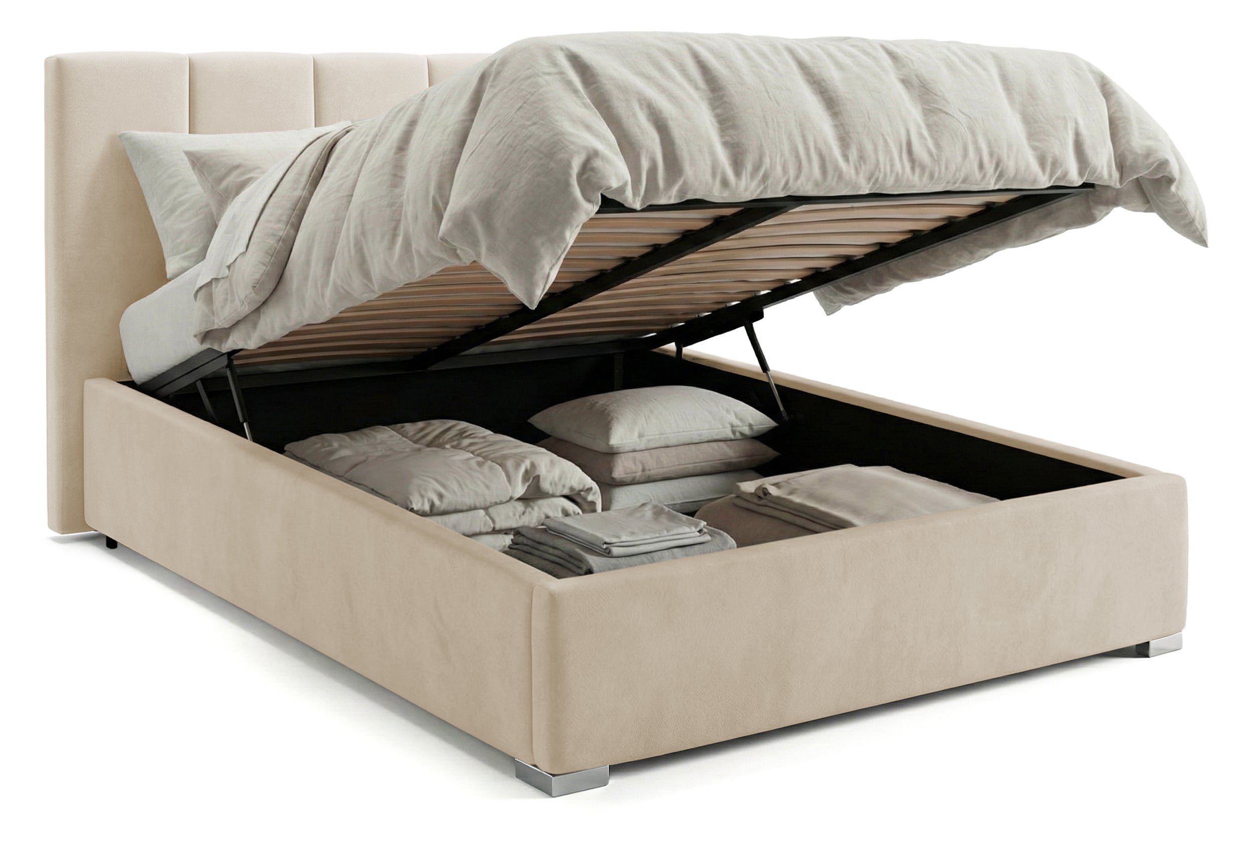 Pat Tapitat Luna, cu Lada Rabatabil, Prestigehome.ro, Prestige, #color_swing-crem