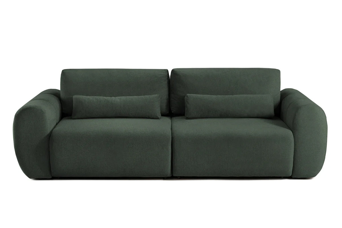 Canapea Extensibilă 3 locuri VERSA, cu 2 lăzi depozitare, 260x110x85 cm, #color_Verde-Inchis-Loft