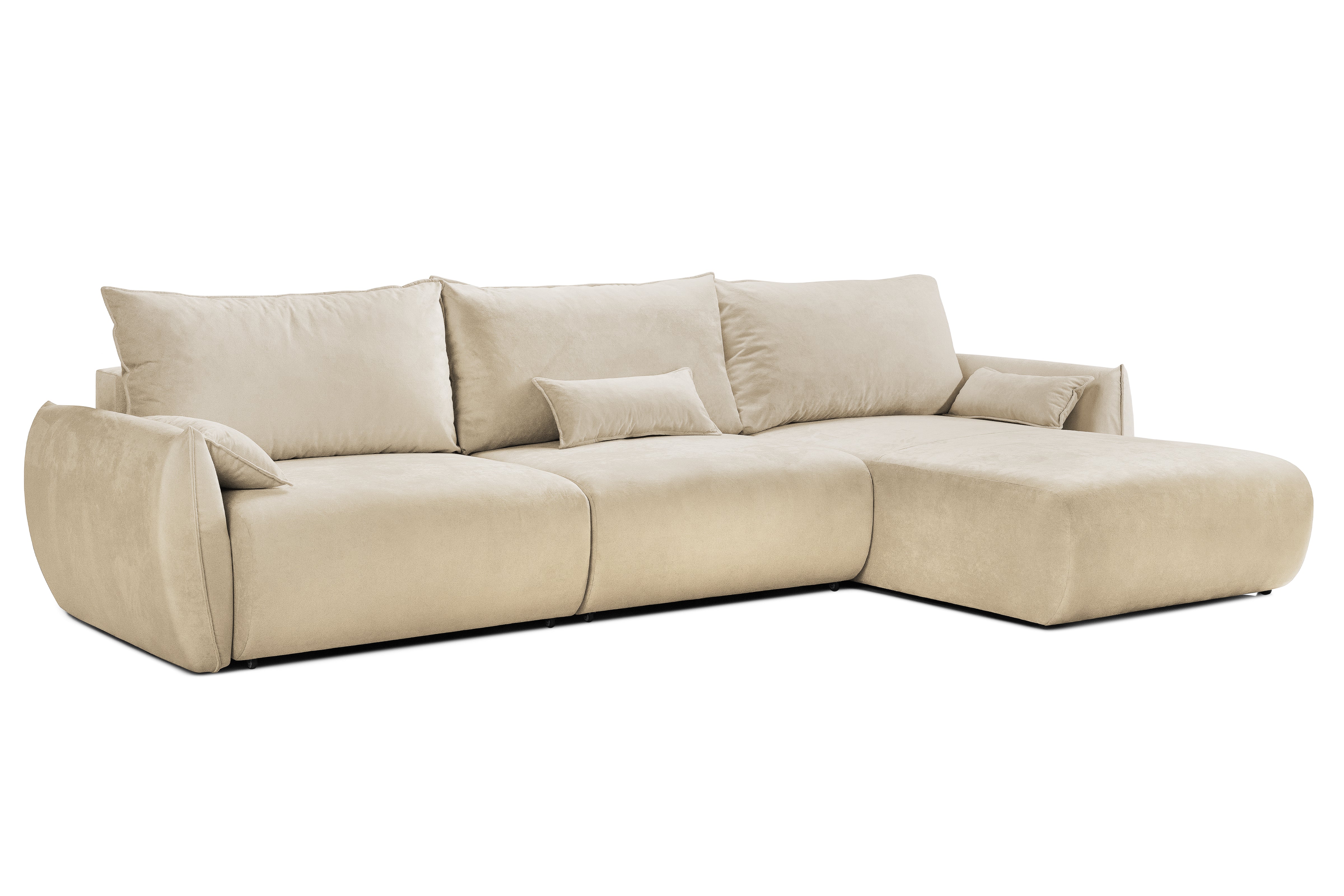 Colțar Extensibil OSAKA, cu 2 lăzi depozitare, șezlong interschimbabil, 338x190x87 cm, #color_Bej-Havana