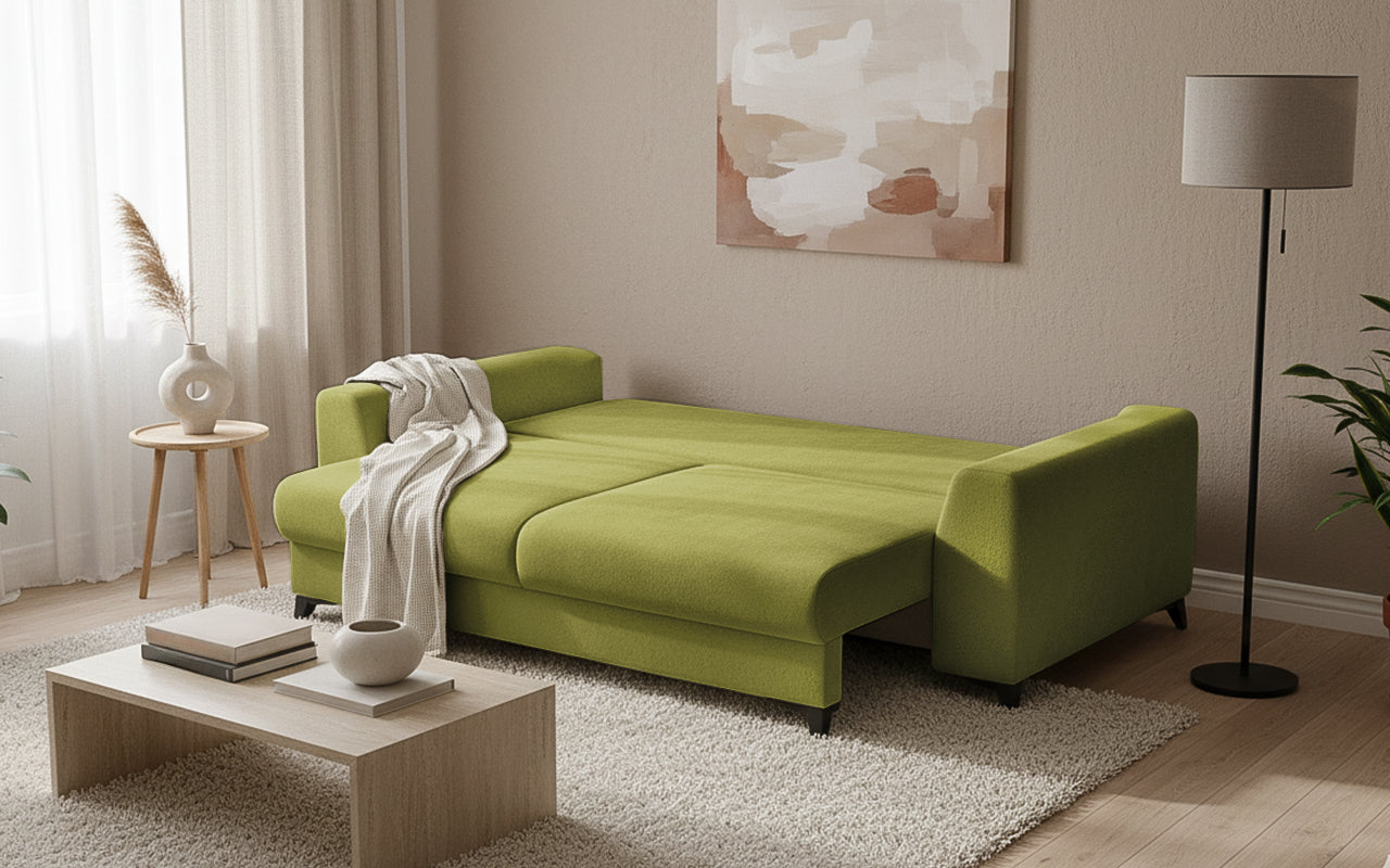 Canapea Extensibilă 3 locuri TIVOLI, 240x105x95 cm, #color_Verde-Olive-Mystery