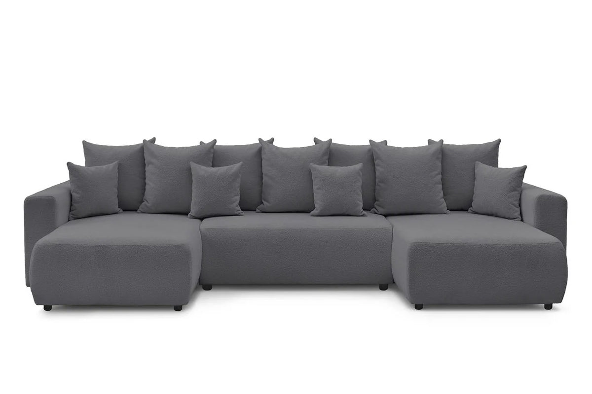 Colțar Panoramic Extensibil LIVIGNO, cu ladă de depozitare, 386x153x95 cm - Prestigehome.ro - Canapea - Prestige #color_Gri-Inchis-Anthology