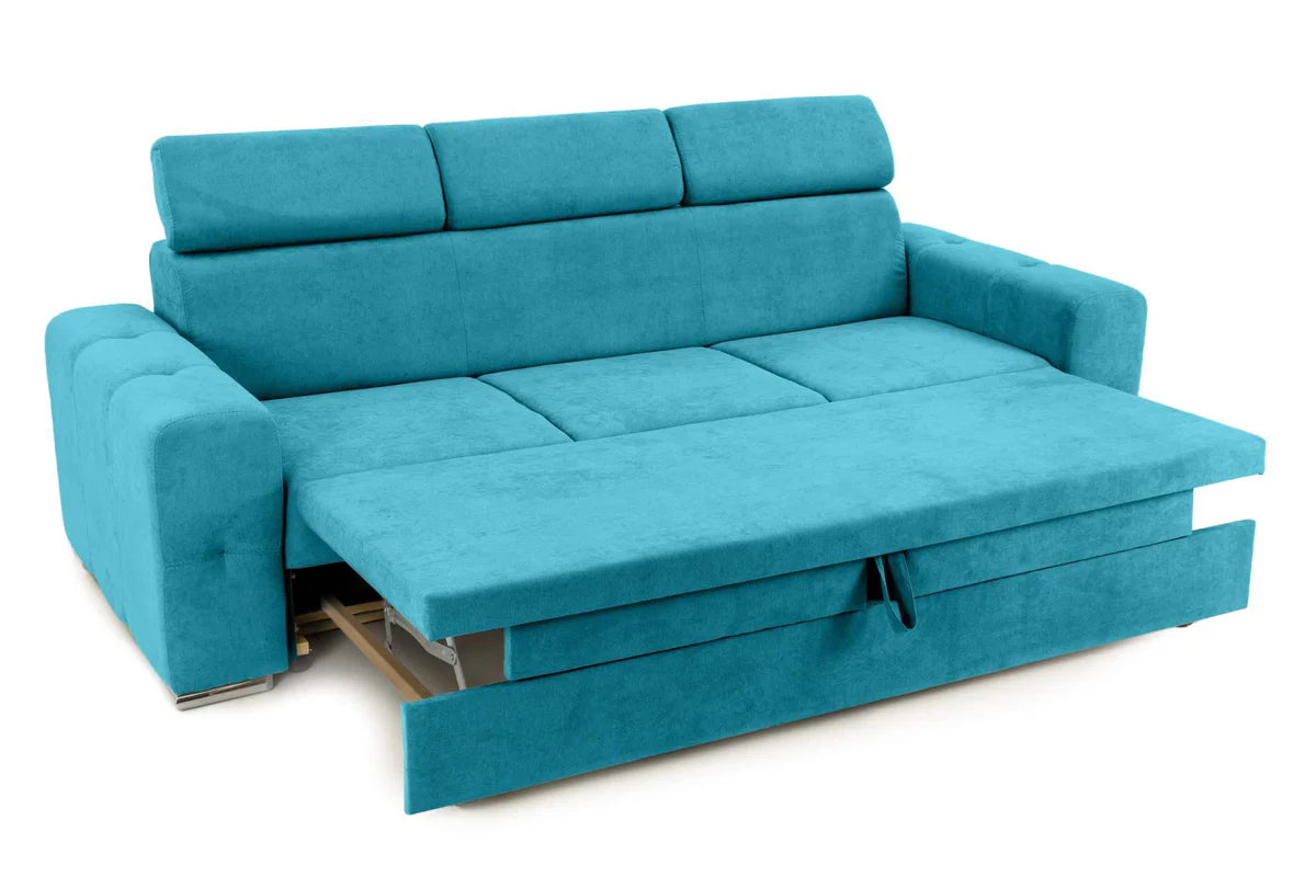 Canapea Extensibila 3 locuri BELLAGIO, cu tetiere, 235x95x85 cm - Prestigehome.ro - Canapea 3 Locuri - Prestige - #color_turcoaz-enjoy