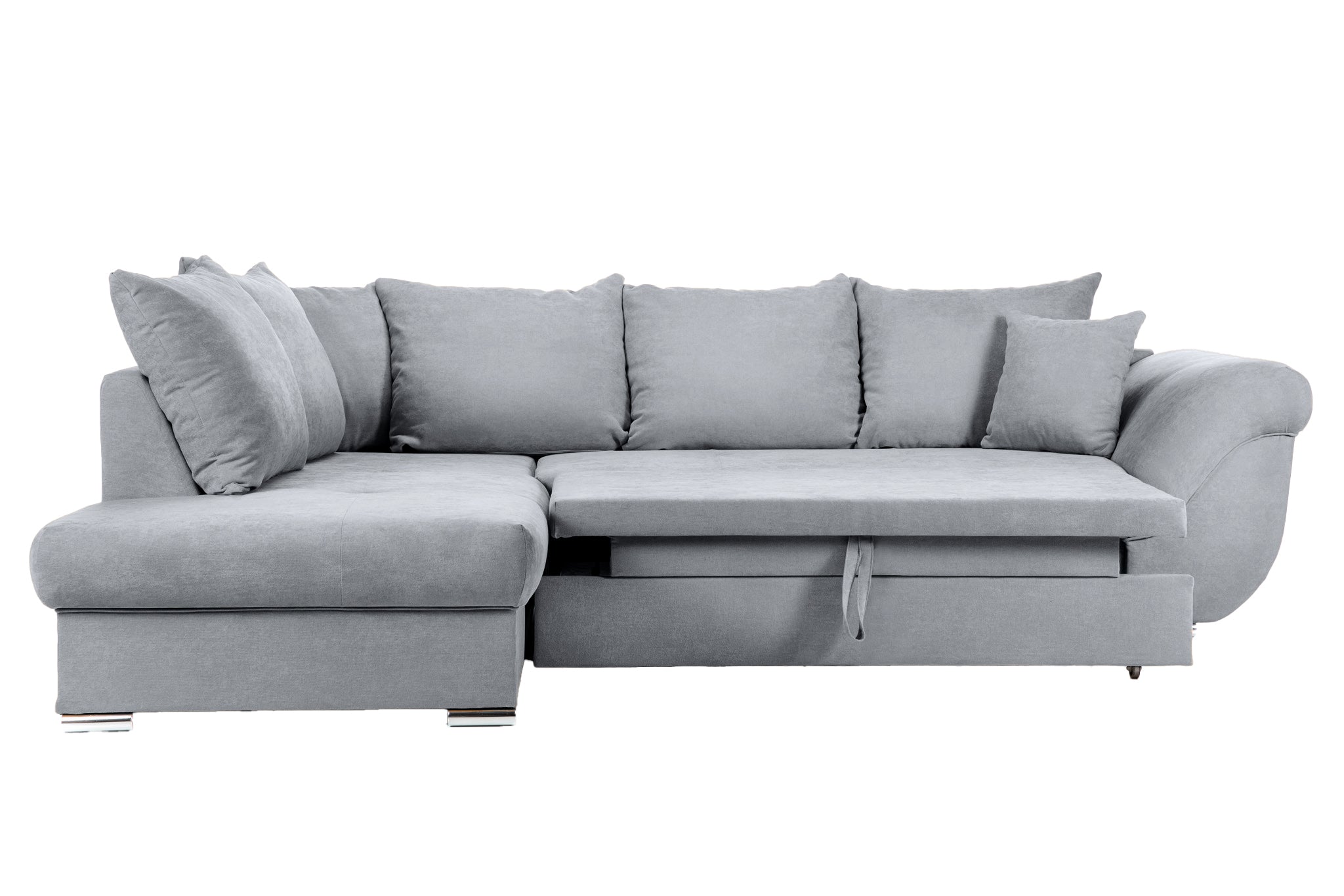 Colțar Extensibil SANTOS, variante stânga/dreapta, 295x215x80 cm, Prestigehome.ro, #color_Gri-deschis-enjoy