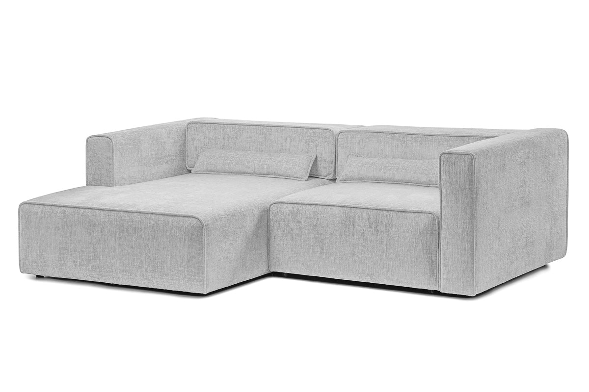 Coltar Extensibil 3 locuri ZANETTO, cu lada de depozitare, 240x160x70 cm, #color_Gri-Argintiu-Onyx