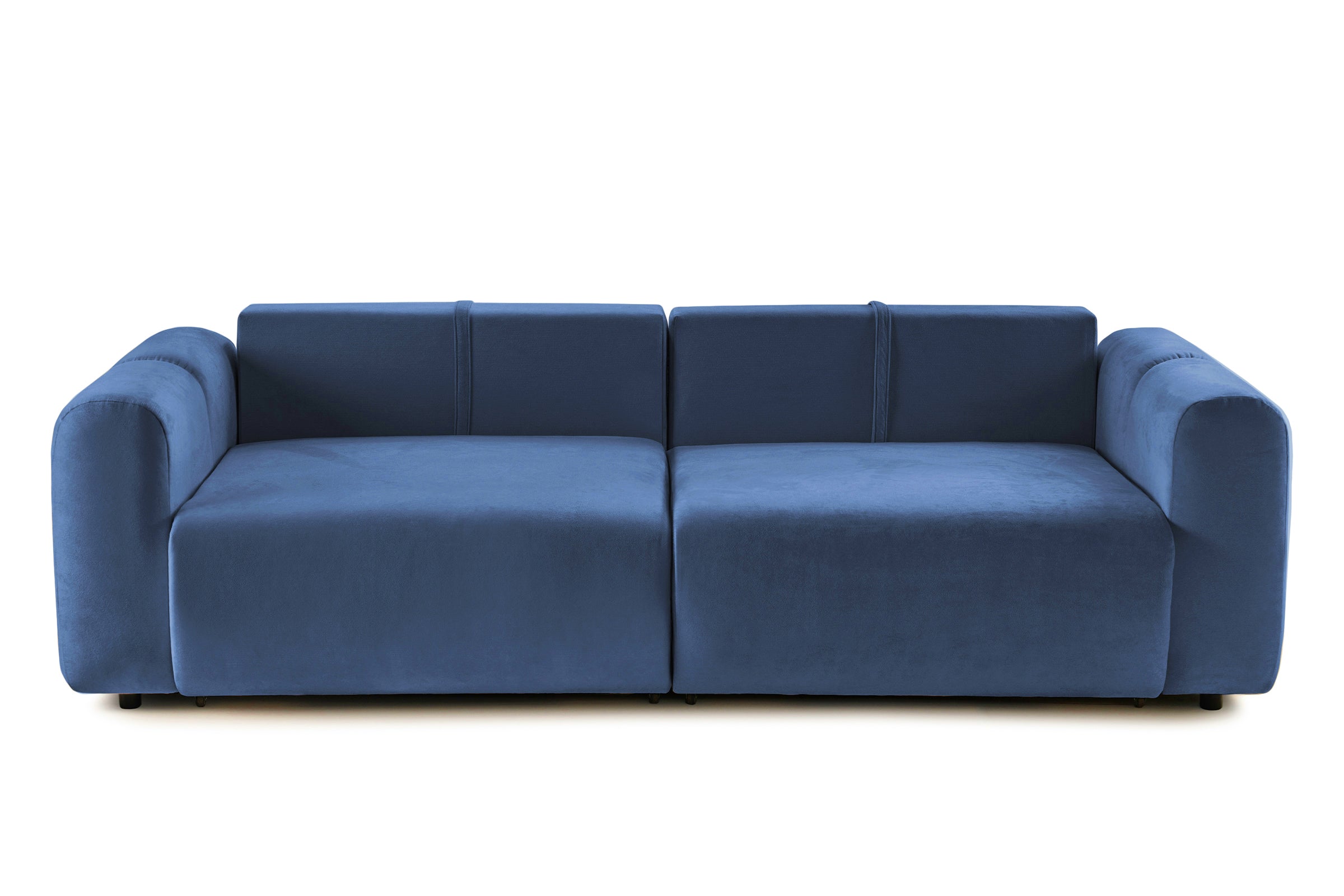 Canapea Extensibilă 3 locuri GEORGIA, cu 2 lăzi depozitare, 248x110x90 cm, #color_Albastru-Havana