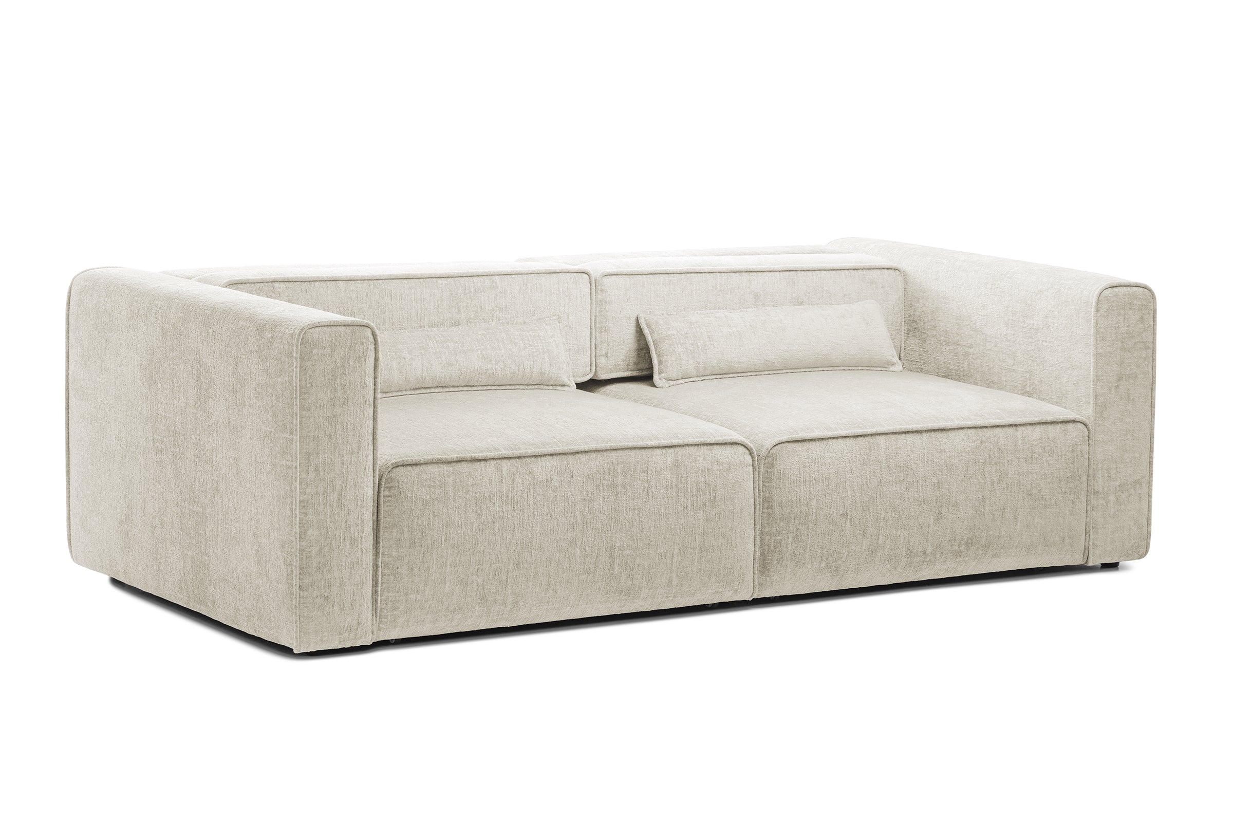 Canapea Extensibilă 3 locuri ZANETTO, cu 2 lăzi depozitare, 240x100x70 cm, #color_Crem-Onyx