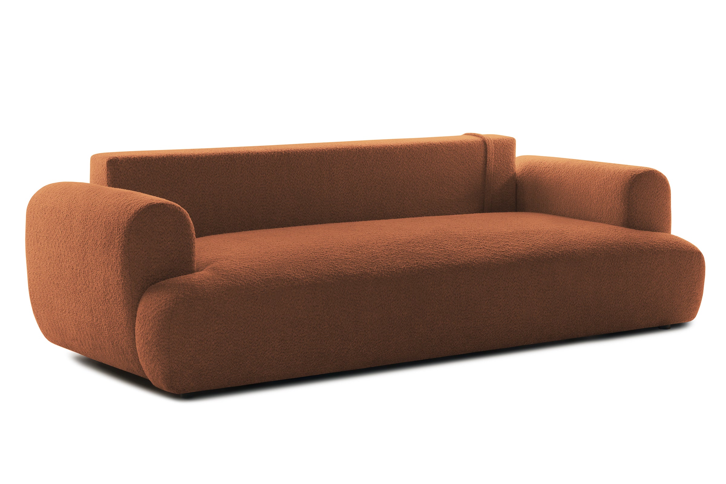 Canapea Extensibilă 3 locuri NOA, cu ladă depozitare, 244x108x80 cm, #color_Caramiziu-Anthology