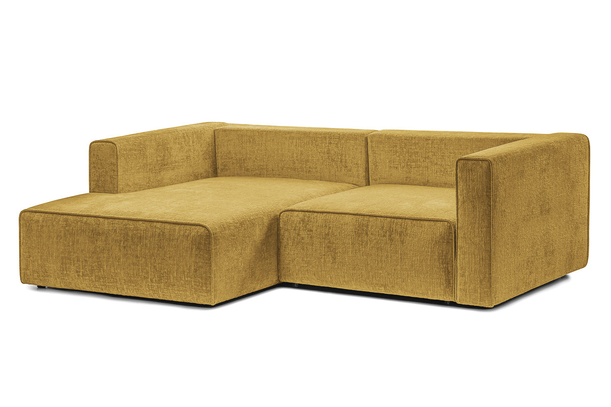 Coltar Extensibil 3 locuri ZANETTO, cu lada de depozitare, 240x160x70 cm, #color_Galben-Onyx