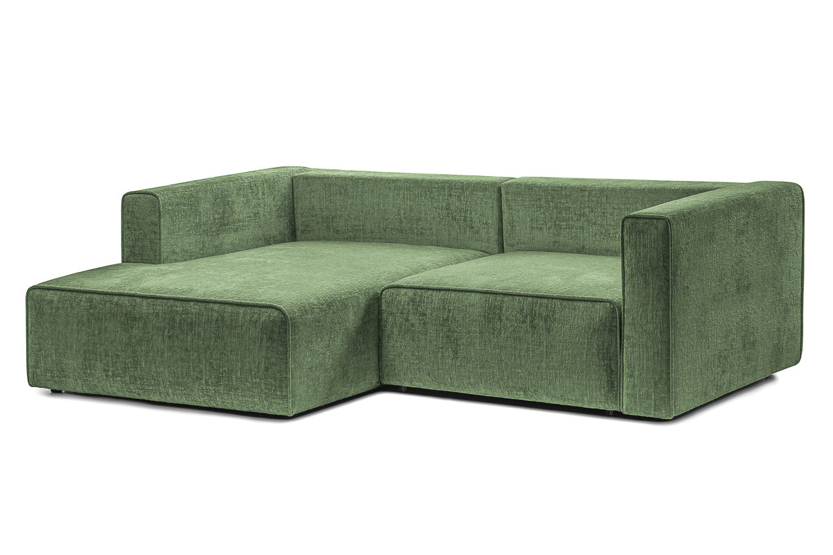 Coltar Extensibil 3 locuri ZANETTO, cu lada de depozitare, 240x160x70 cm, #color_Verde-Onyx