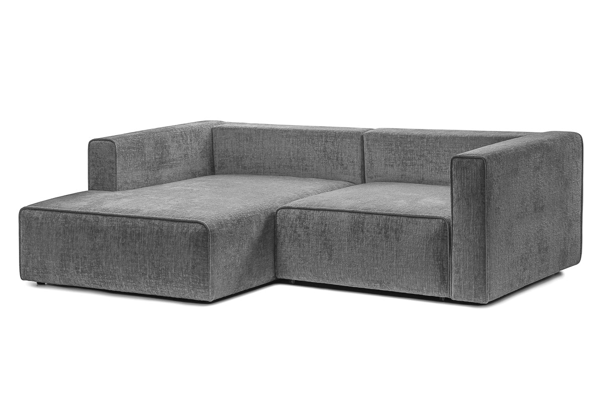 Coltar Extensibil 3 locuri ZANETTO, cu lada de depozitare, 240x160x70 cm, #color_Gri-Onyx