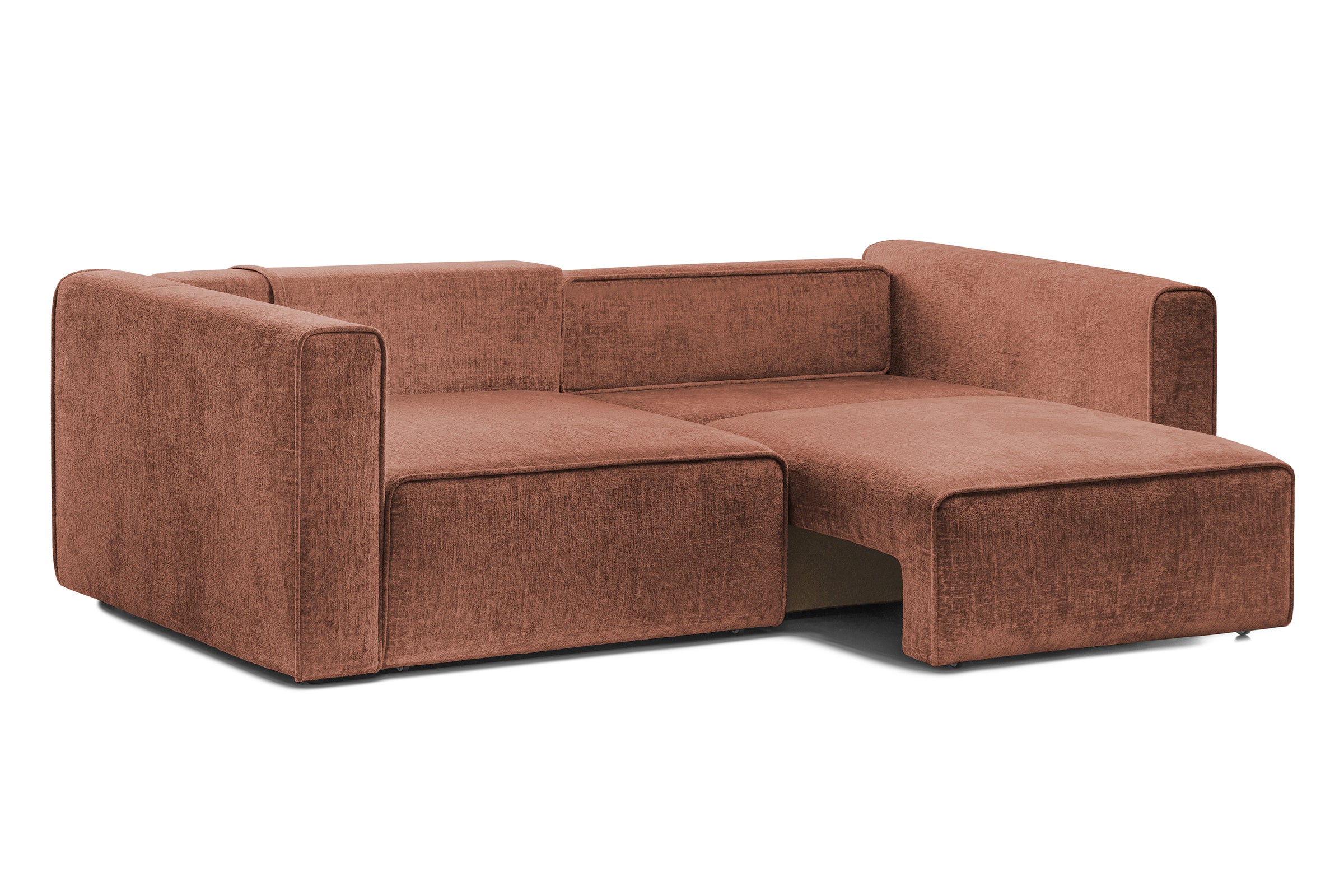 Canapea Extensibilă 3 locuri ZANETTO, cu 2 lăzi depozitare, 240x100x70 cm, #color_Bordeaux-Onyx