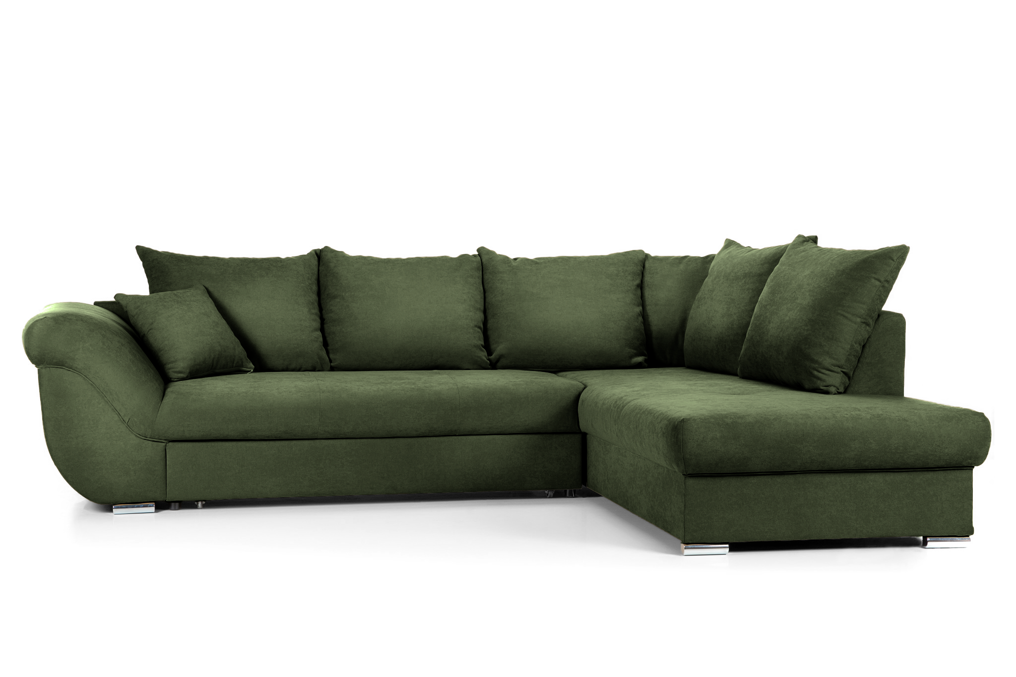 Colțar Extensibil SANTOS, variante stânga/dreapta, 295x215x80 cm, Prestigehome.ro, #color_Verde-enjoy