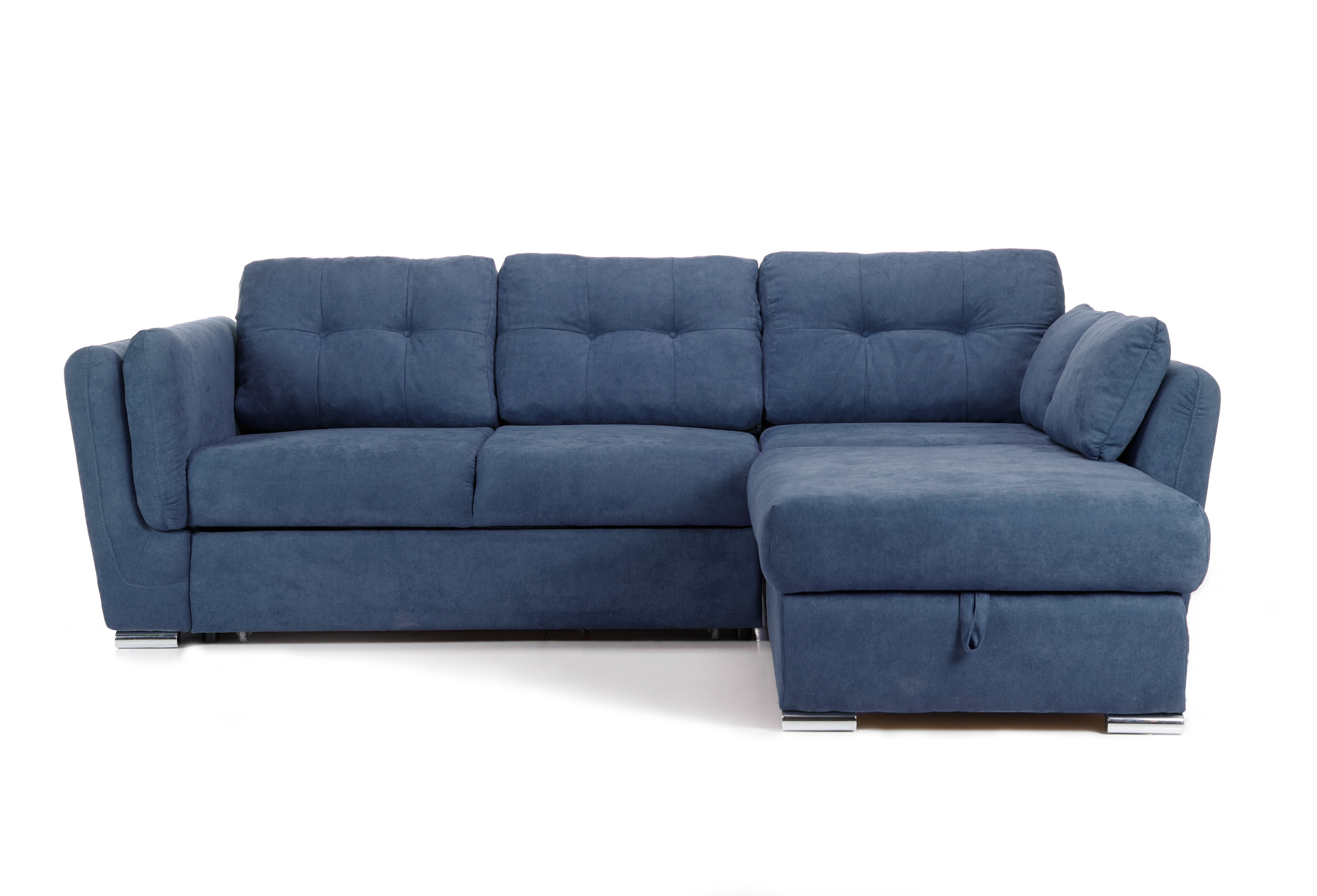 Colțar Extensibil JAZZ, cu ladă depozitare, 245 x 205 x 90 cm, #color_Albastru-Inchis-enjoy