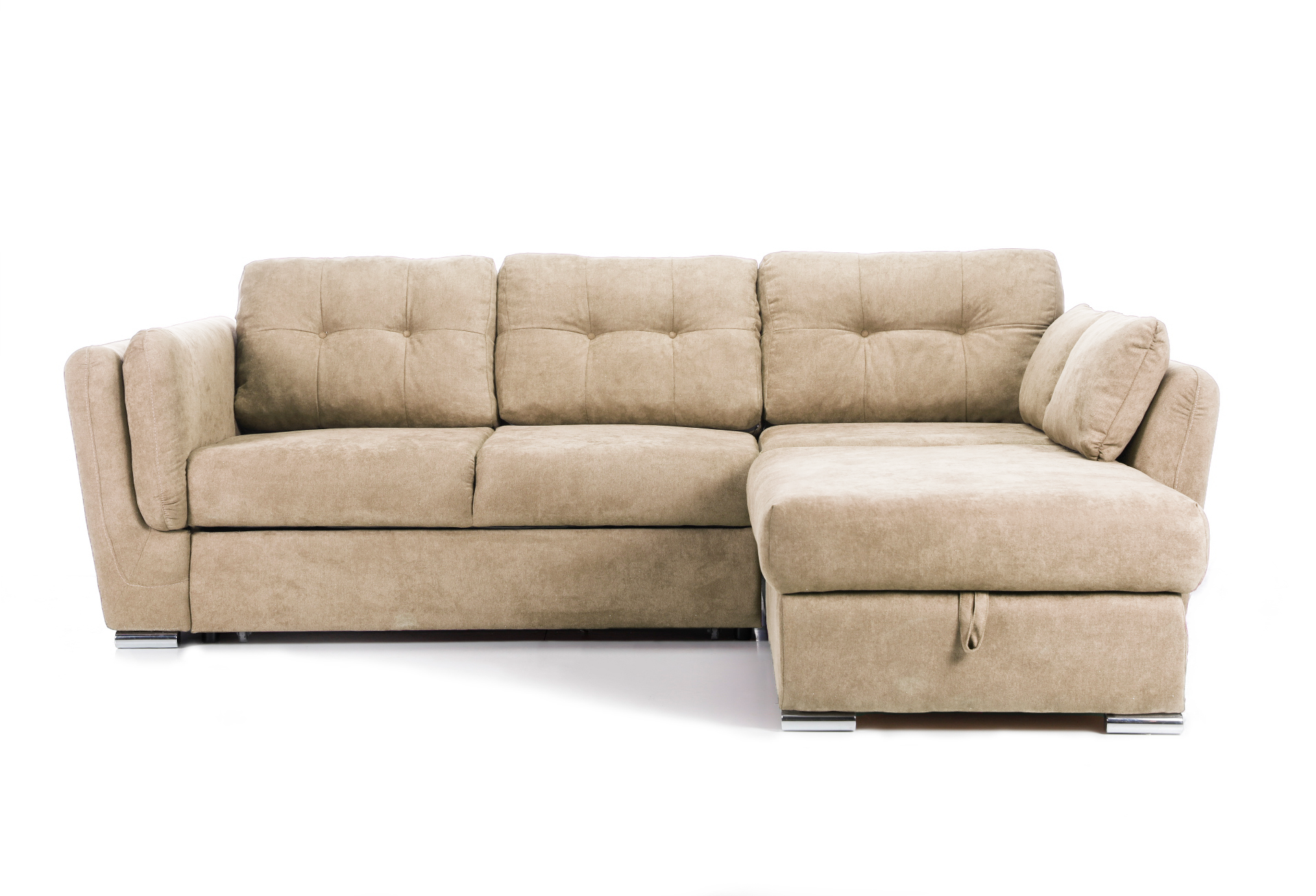 Colțar Extensibil JAZZ, cu ladă depozitare, 245 x 205 x 90 cm, #color_Bej-enjoy