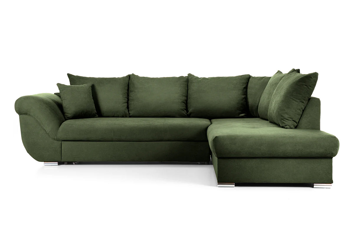 Colțar Extensibil SANTOS, variante stânga/dreapta, 295x215x80 cm, Prestigehome.ro, #color_Verde-enjoy