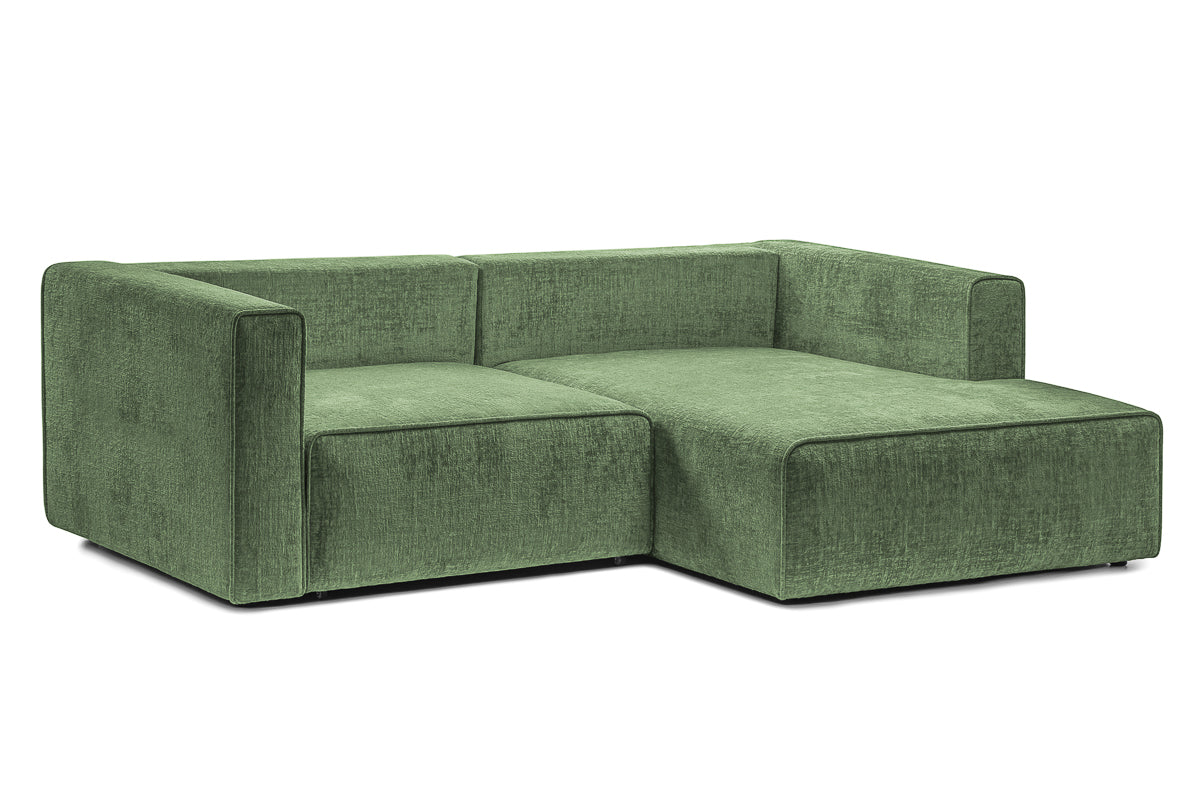 Coltar Extensibil 3 locuri ZANETTO, cu lada de depozitare, 240x160x70 cm, #color_Verde-Onyx