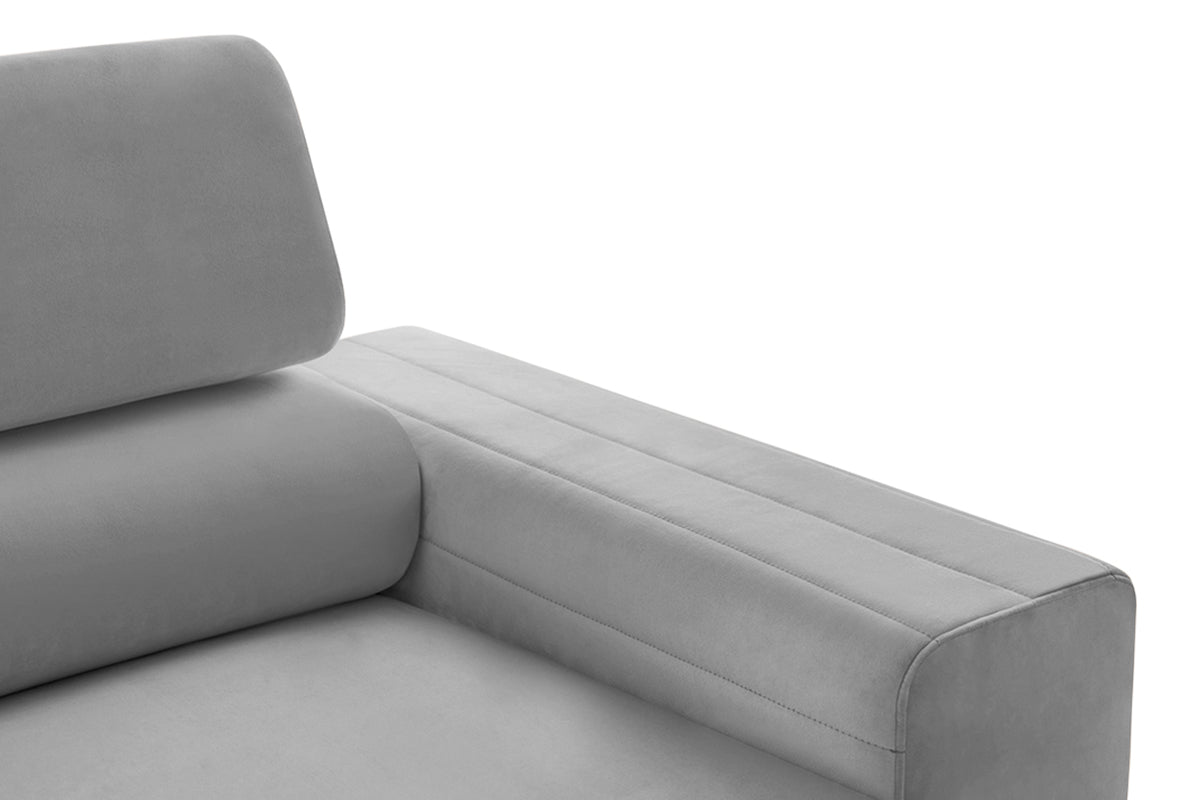 Fotoliu TIME NEW, tetieră reglabilă, suport lombar, 125x97x94 cm, #color_Gri-Silver-Velluto