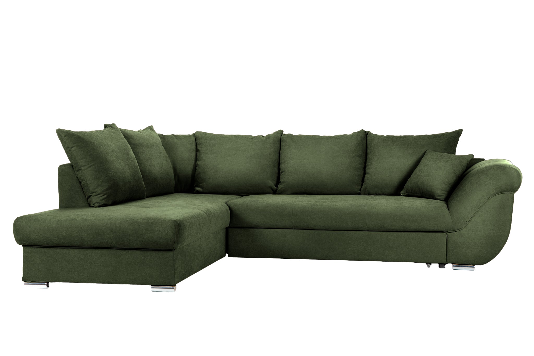 Colțar Extensibil SANTOS, variante stânga/dreapta, 295x215x80 cm, Prestigehome.ro, #color_Verde-enjoy