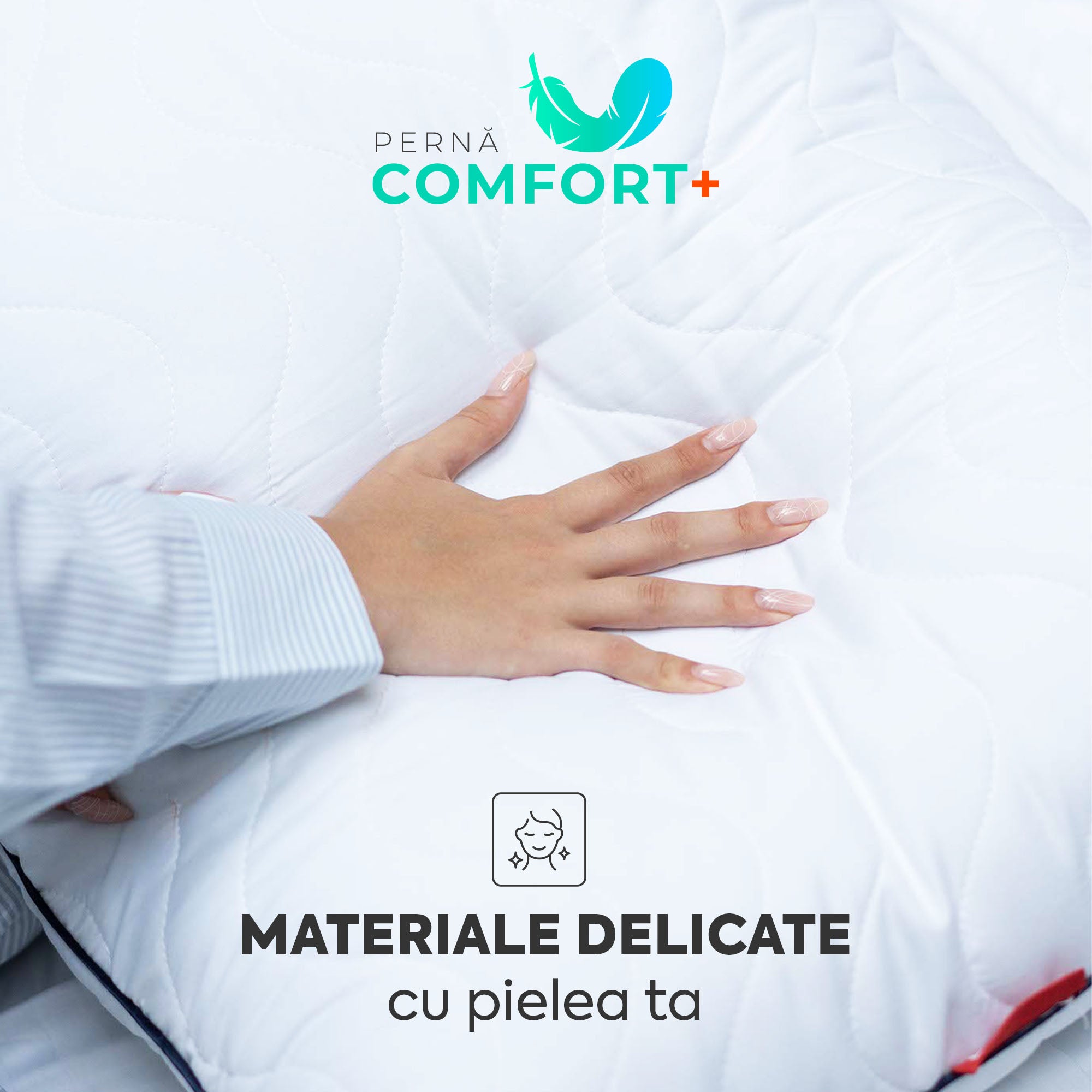 Set 4 x Perne Comfort Plus cu microfibră, husă microfibră, 50x70 cm-Seturi Perne-Prestige Home-Prestige Home