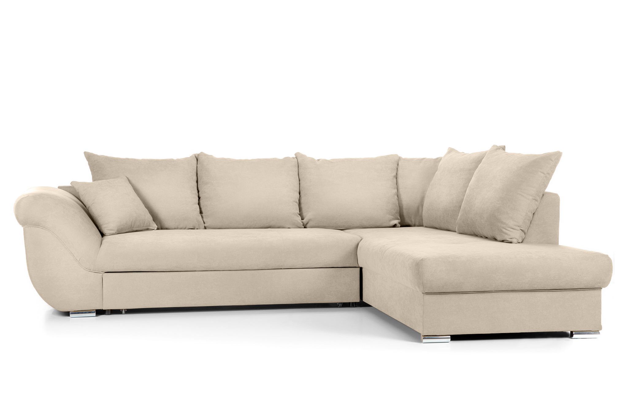 Colțar Extensibil SANTOS, variante stânga/dreapta, 295x215x80 cm, Prestigehome.ro, #color_Bej-enjoy