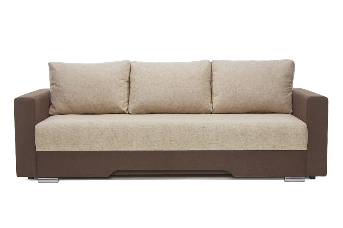 Canapea Extensibila 3 locuri Cesar, cu lada de depozitare, 220x90x85 cm - Prestigehome.ro - Canapea - Prestige #color_bej-maro