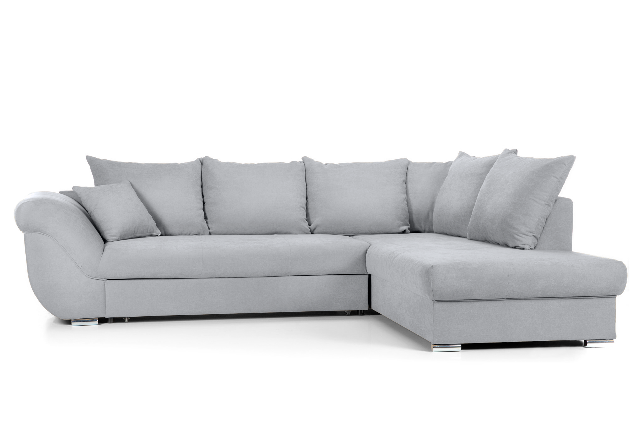 Colțar Extensibil SANTOS, variante stânga/dreapta, 295x215x80 cm, Prestigehome.ro, #color_Gri-deschis-enjoy