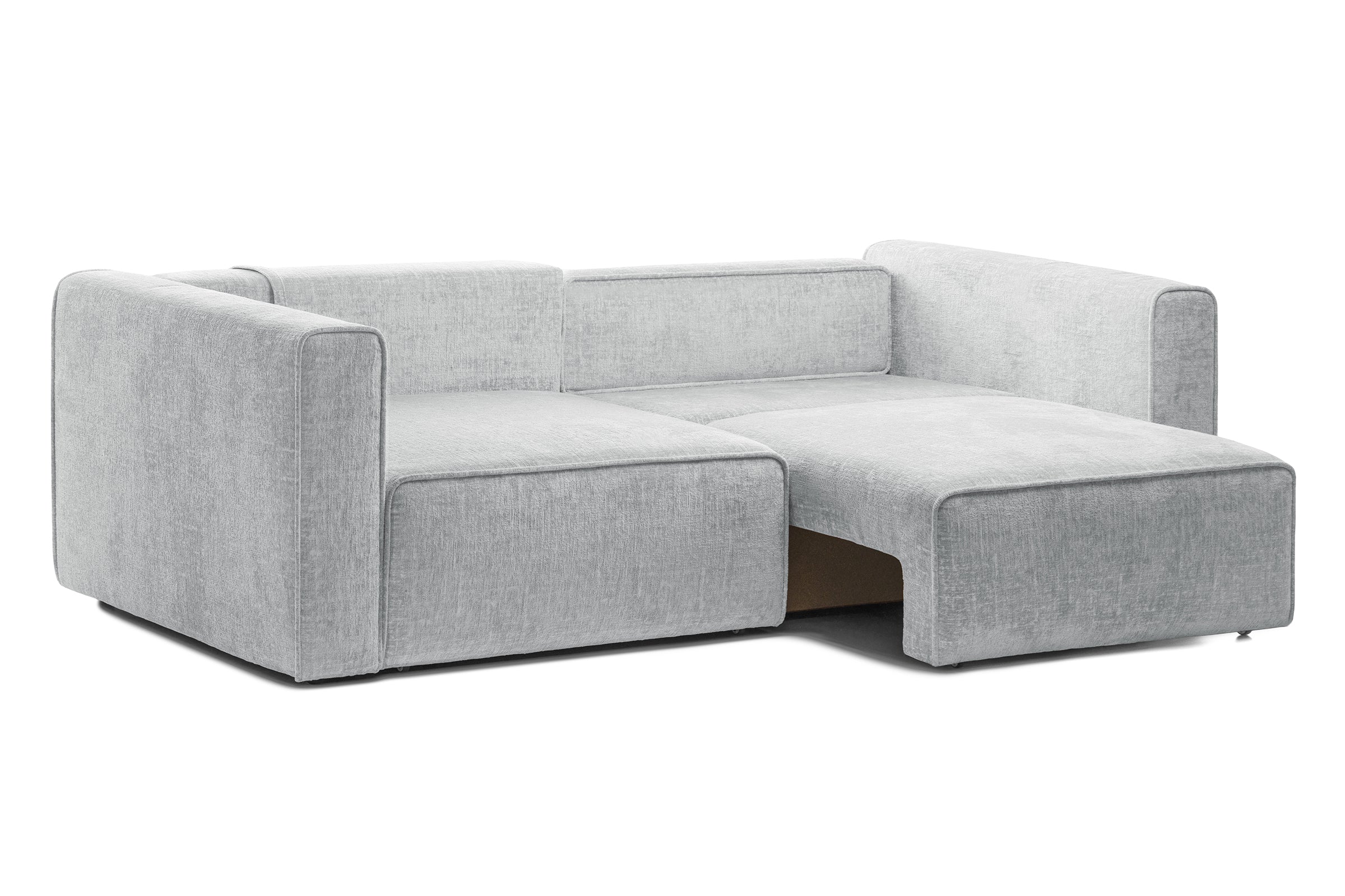 Canapea Extensibilă 3 locuri ZANETTO, cu 2 lăzi depozitare, 240x100x70 cm, #color_Gri-Argintiu-Onyx