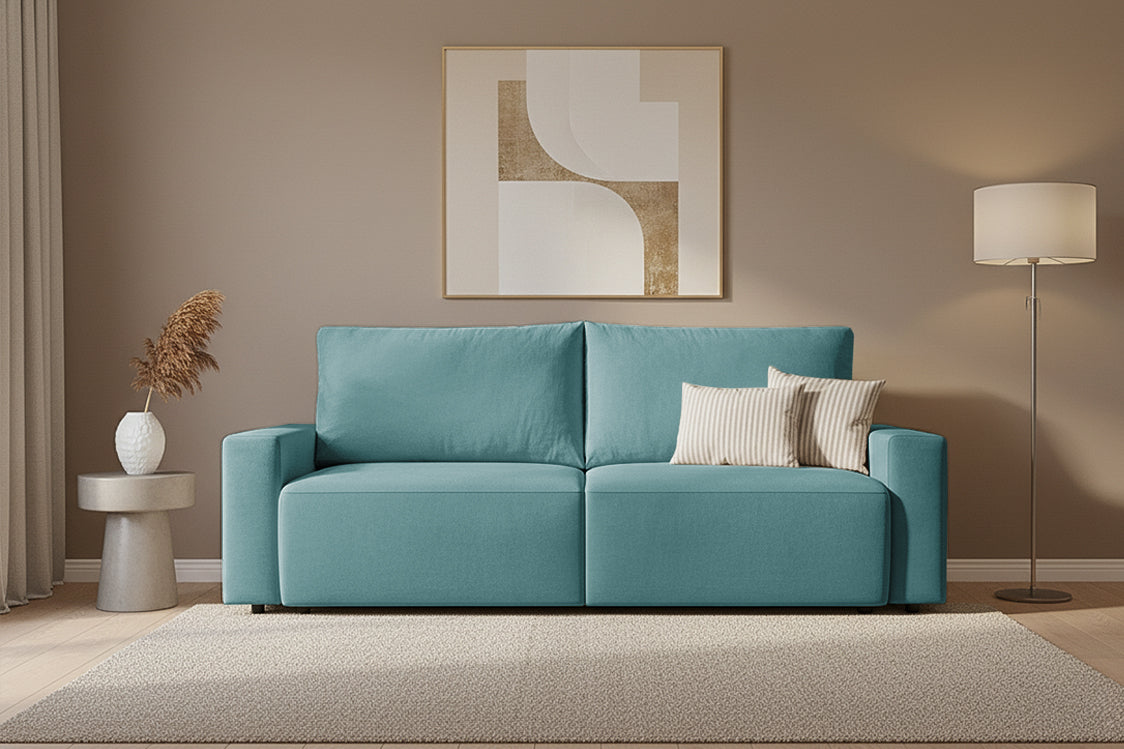 Canapea Extensibilă 3 locuri KENZO, 235x100x93 cm, #color_Albastru-Memphis