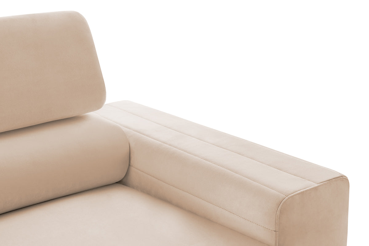 Fotoliu TIME NEW, tetieră reglabilă, suport lombar, 125x97x94 cm, #color_Bej-Velluto