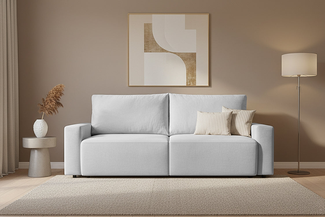 Canapea Extensibilă 3 locuri KENZO, 235x100x93 cm, #color_Gri-Argintiu-Memphis