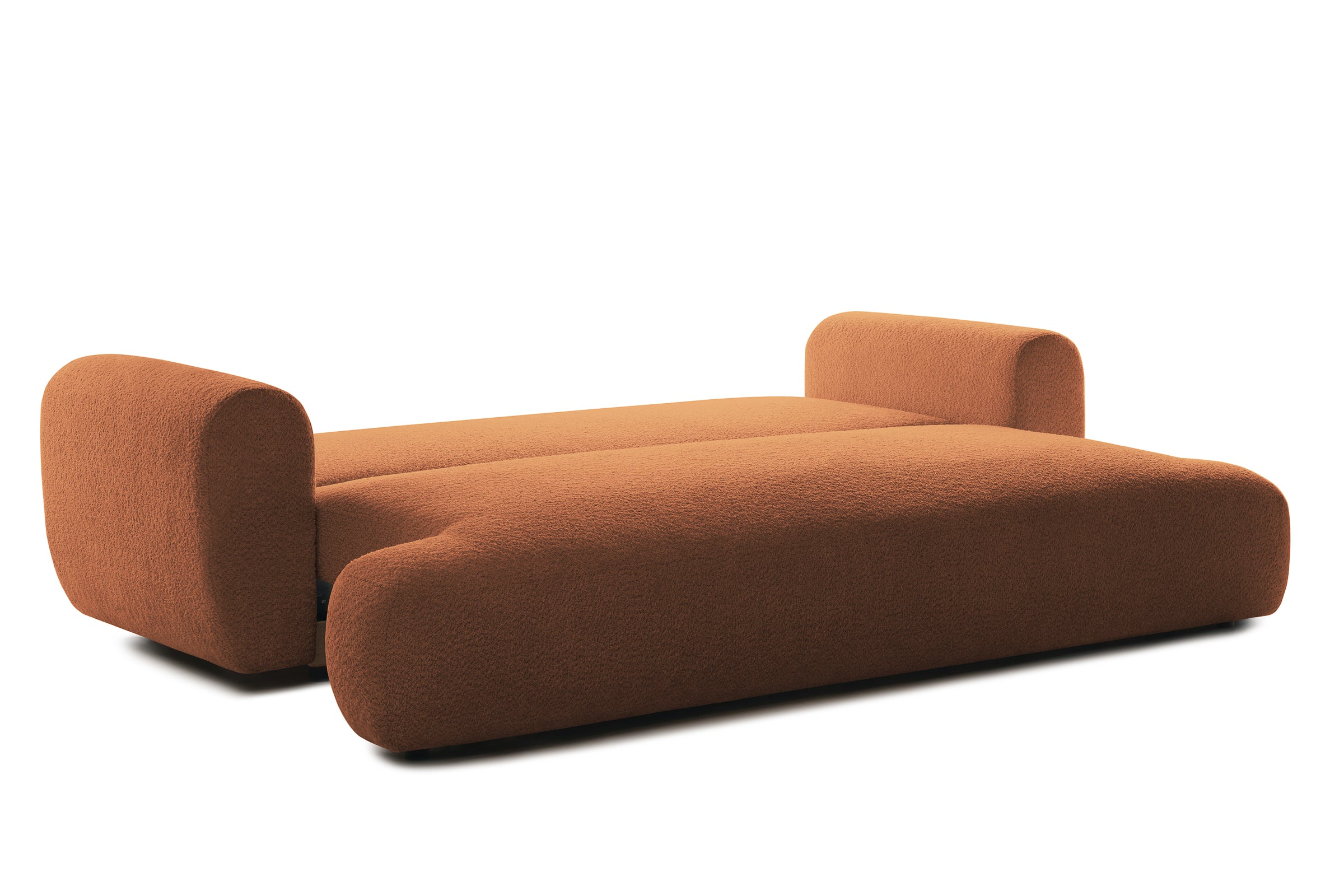 Canapea Extensibilă 3 locuri NOA, cu ladă depozitare, 244x108x80 cm, #color_Caramiziu-Anthology