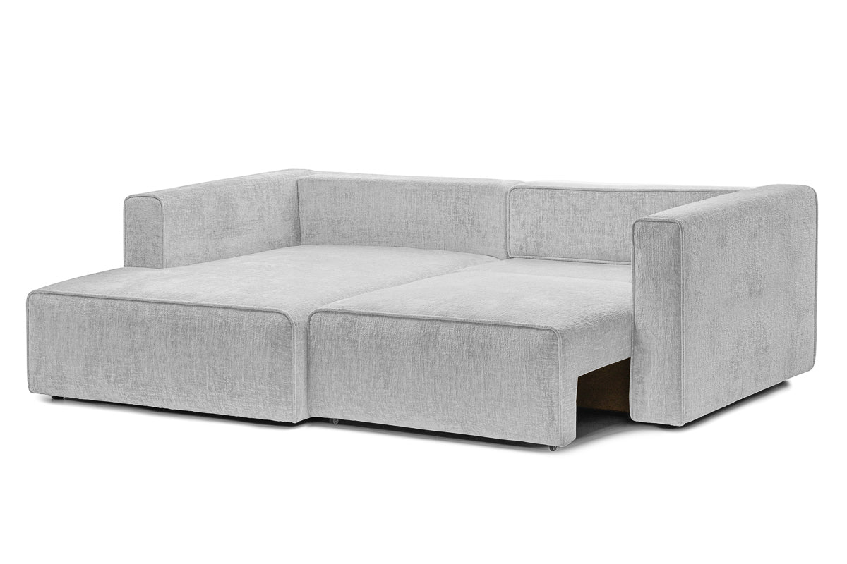 Coltar Extensibil 3 locuri ZANETTO, cu lada de depozitare, 240x160x70 cm, #color_Gri-Argintiu-Onyx