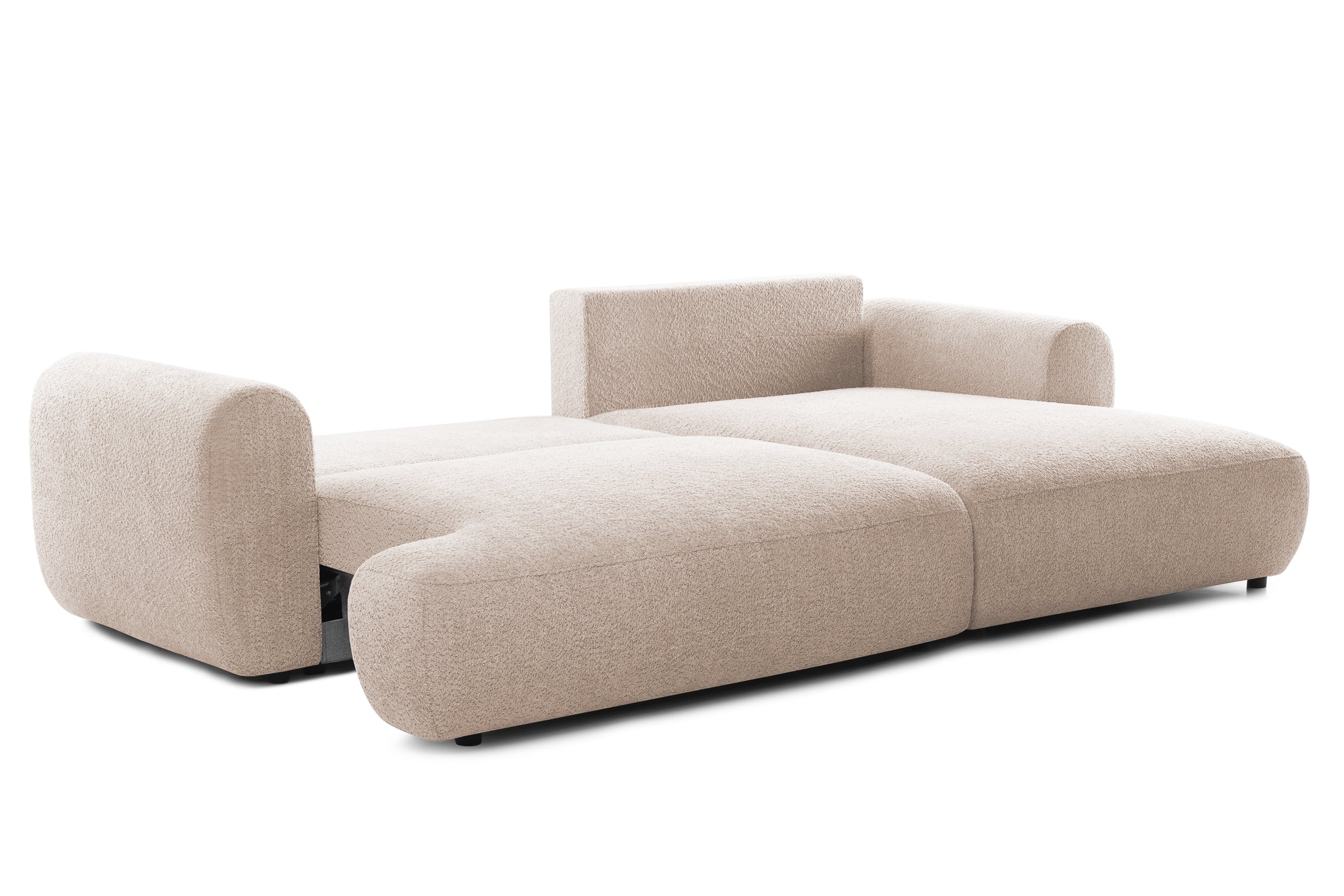 Colțar Extensibil 3 locuri NOA, cu ladă de depozitare, 270x155x80 cm, #color_Crem-Anthology