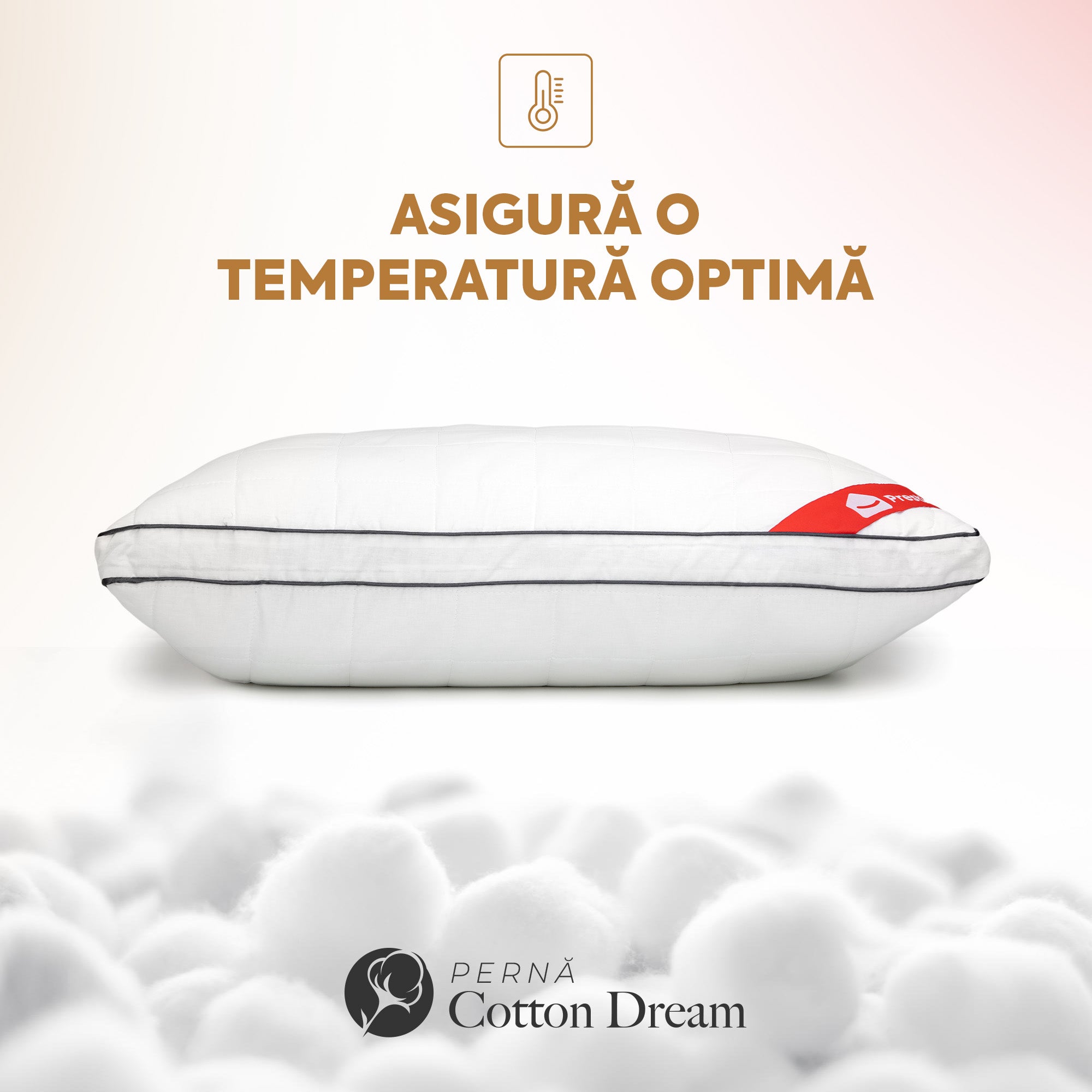 Set 2 x Perne Cotton Dream cu microfibră, husă bumbac, 50x70 cm-Seturi Perne-Prestige Home-Prestige Home