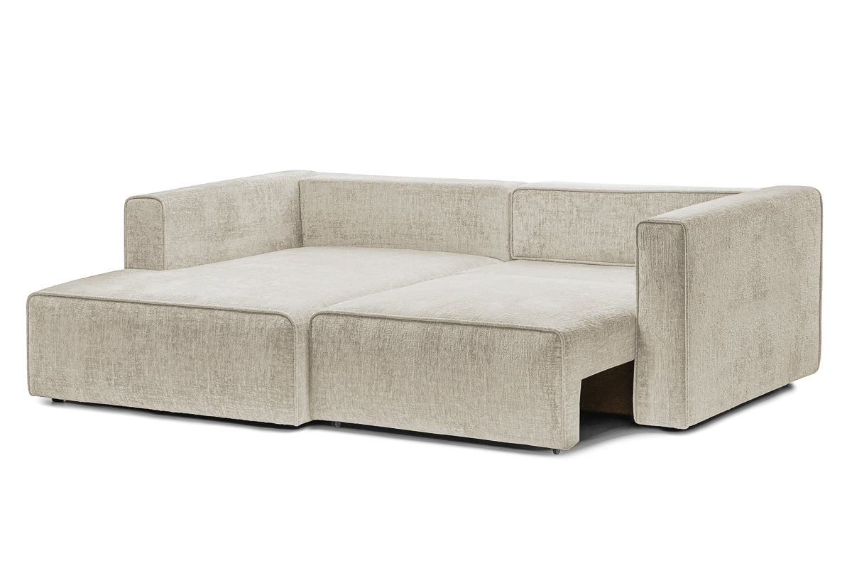 Coltar Extensibil 3 locuri ZANETTO, cu lada de depozitare, 240x160x70 cm, #color_Crem-Onyx