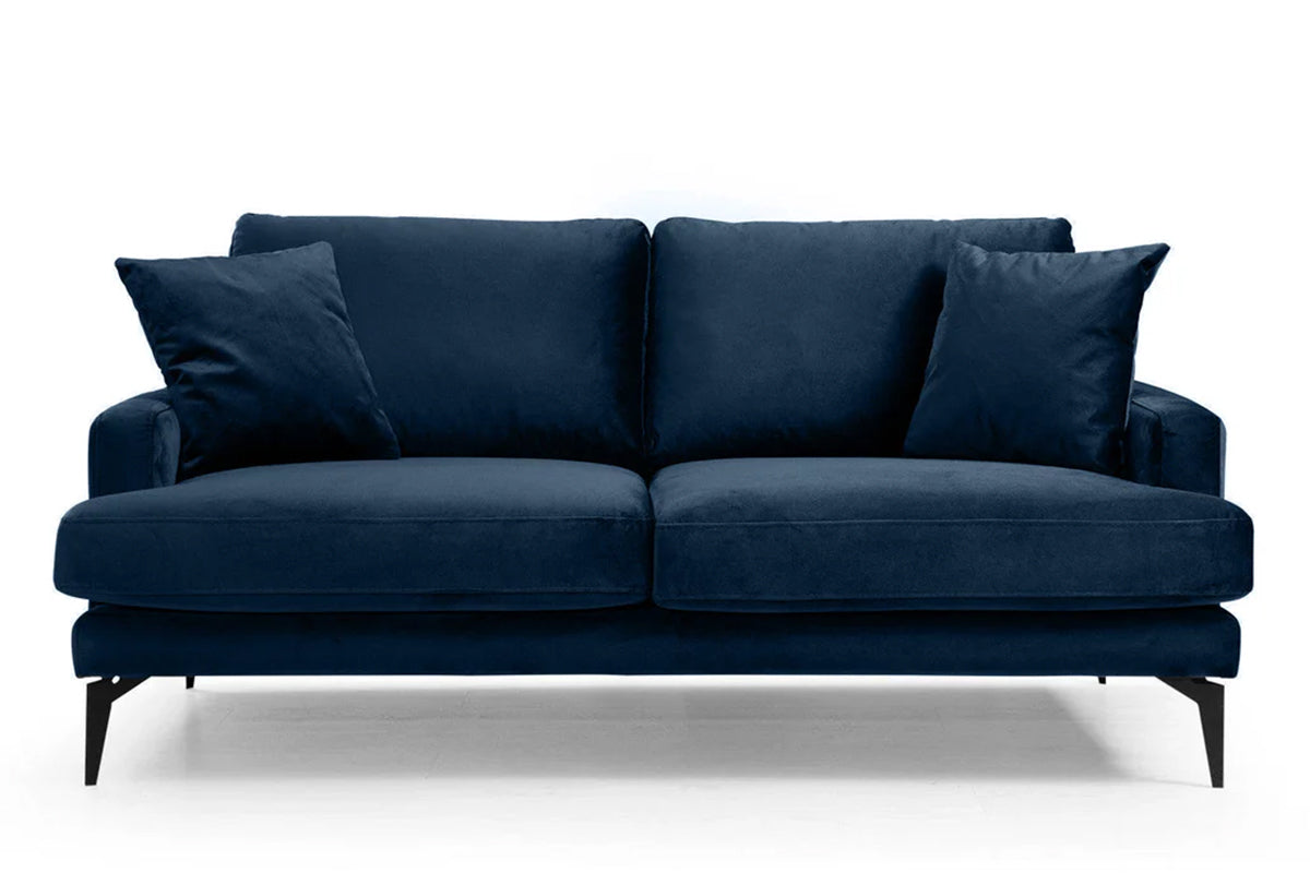 Canapea Fixă AZURRO, 2 locuri, 175x90x85 cm - Prestigehome.ro - Canapea - Prestige #color_Velutto-Albastru