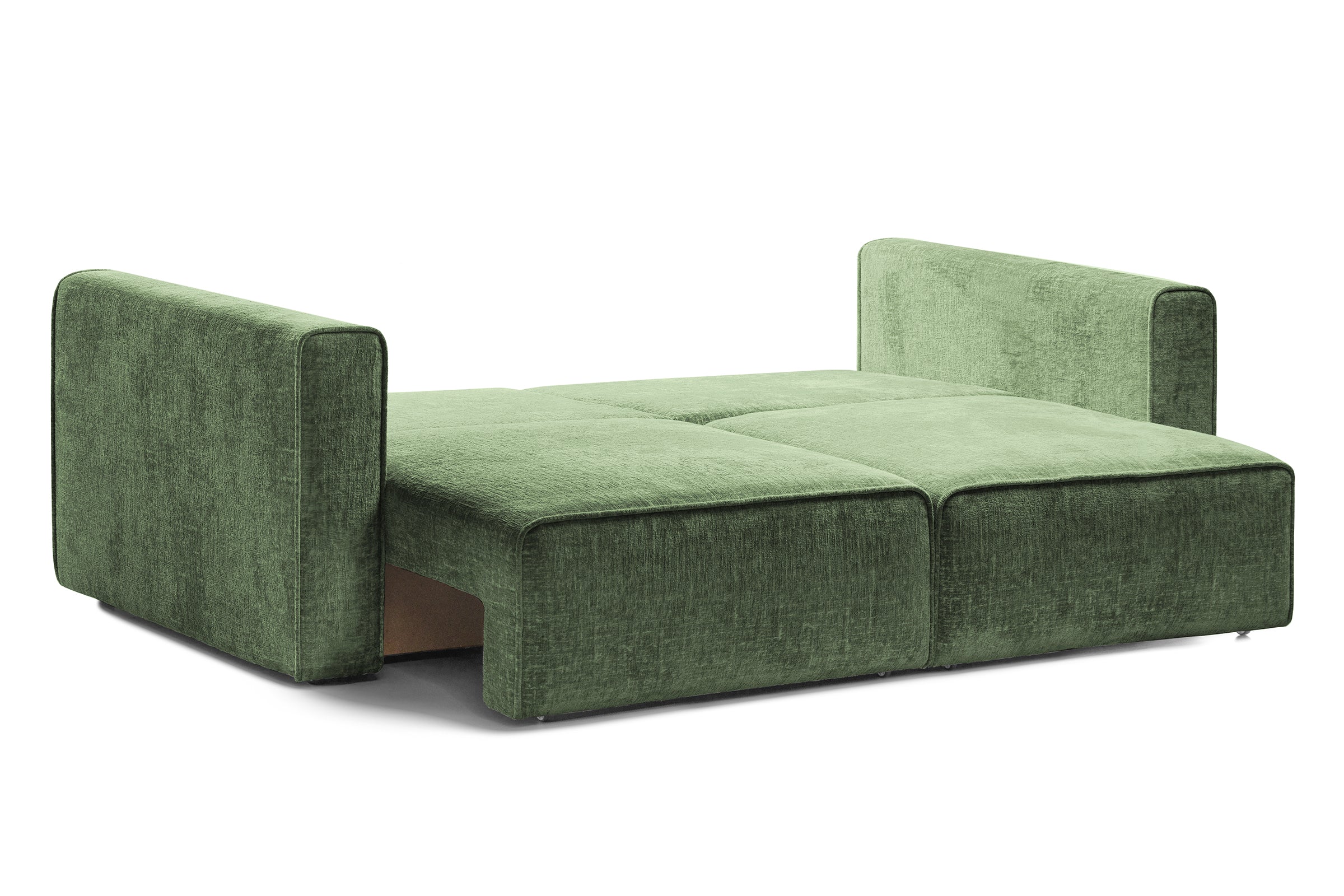 Canapea Extensibilă 3 locuri ZANETTO, cu 2 lăzi depozitare, 240x100x70 cm, #color_Verde-Onyx