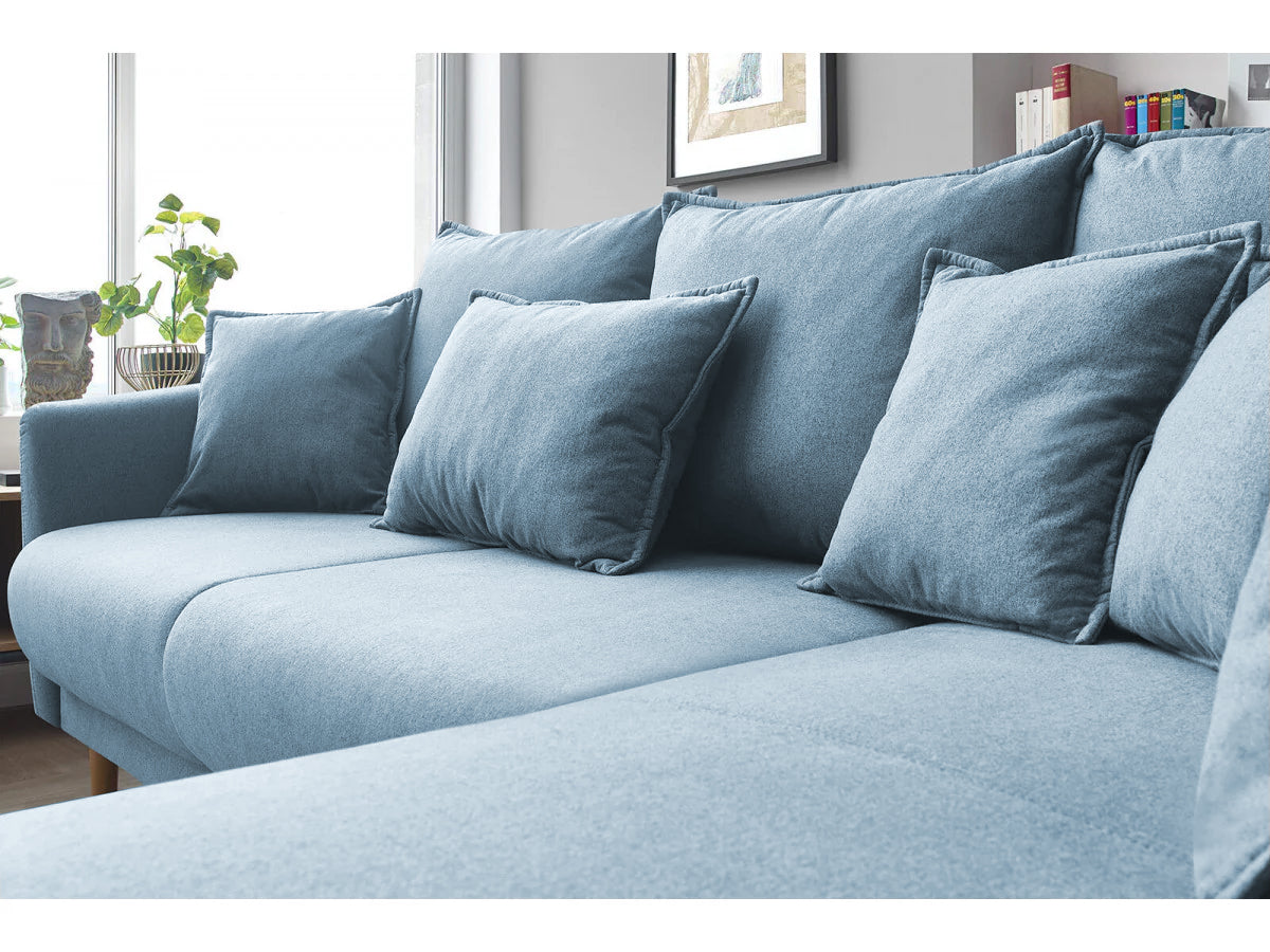 Colțar Extensibil JULIET, cu ladă de depozitare, variante stânga/dreapta, 240x166x95 cm - Prestigehome.ro - Canapea - Prestige #color_Albastru-Loft