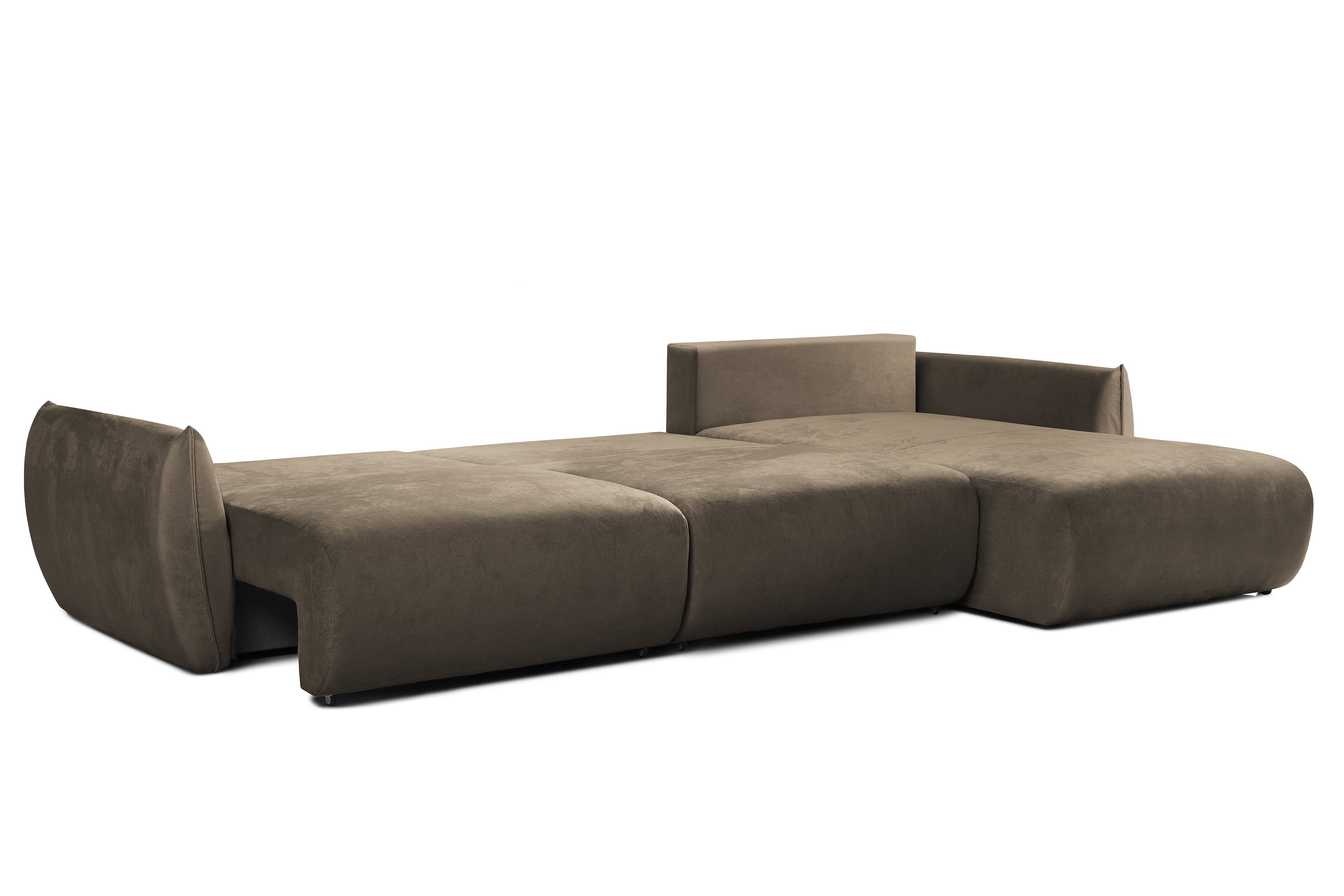 Colțar Extensibil OSAKA, cu 2 lăzi depozitare, șezlong interschimbabil, 338x190x87 cm, #color_Cafe-Havana