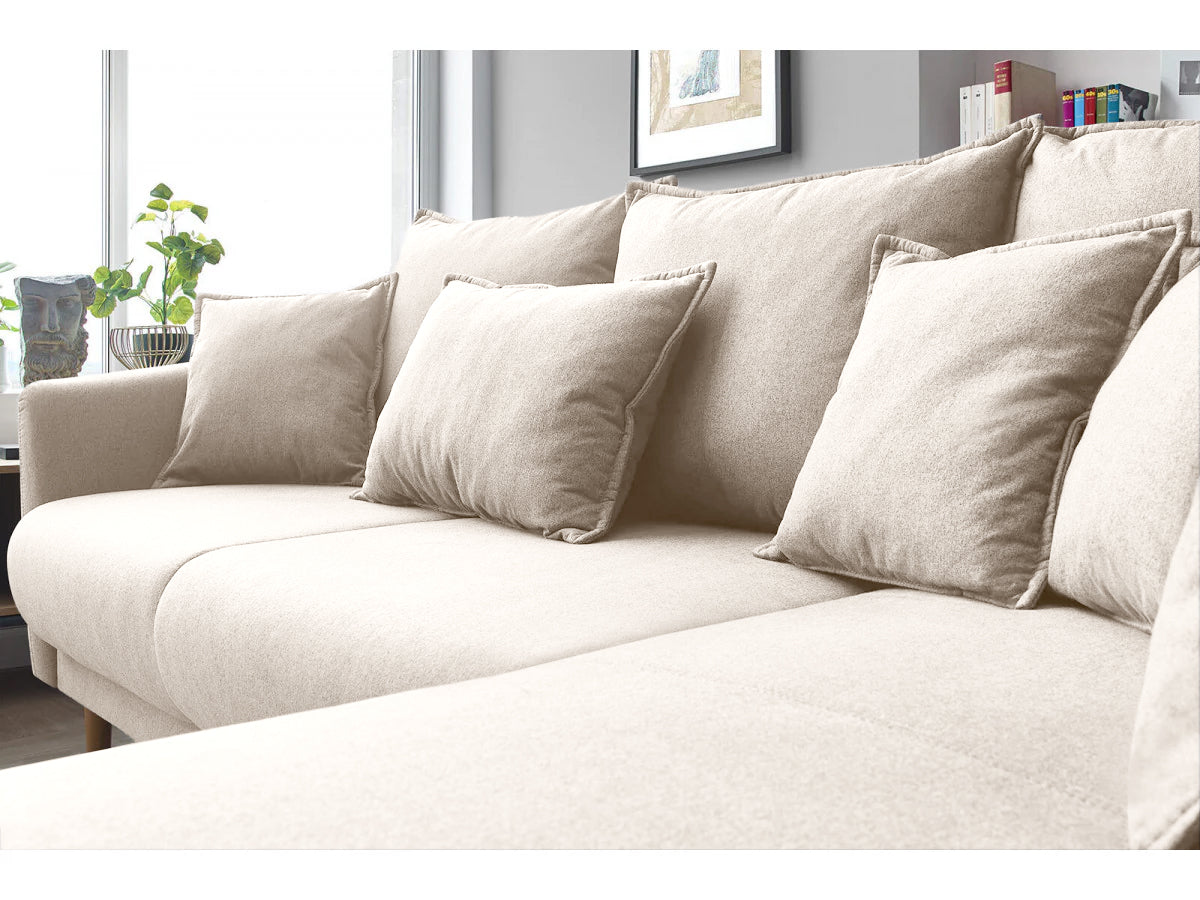 Colțar Extensibil JULIET, cu ladă de depozitare, variante stânga/dreapta, 240x166x95 cm - Prestigehome.ro - Canapea - Prestige #color_Crem-Loft